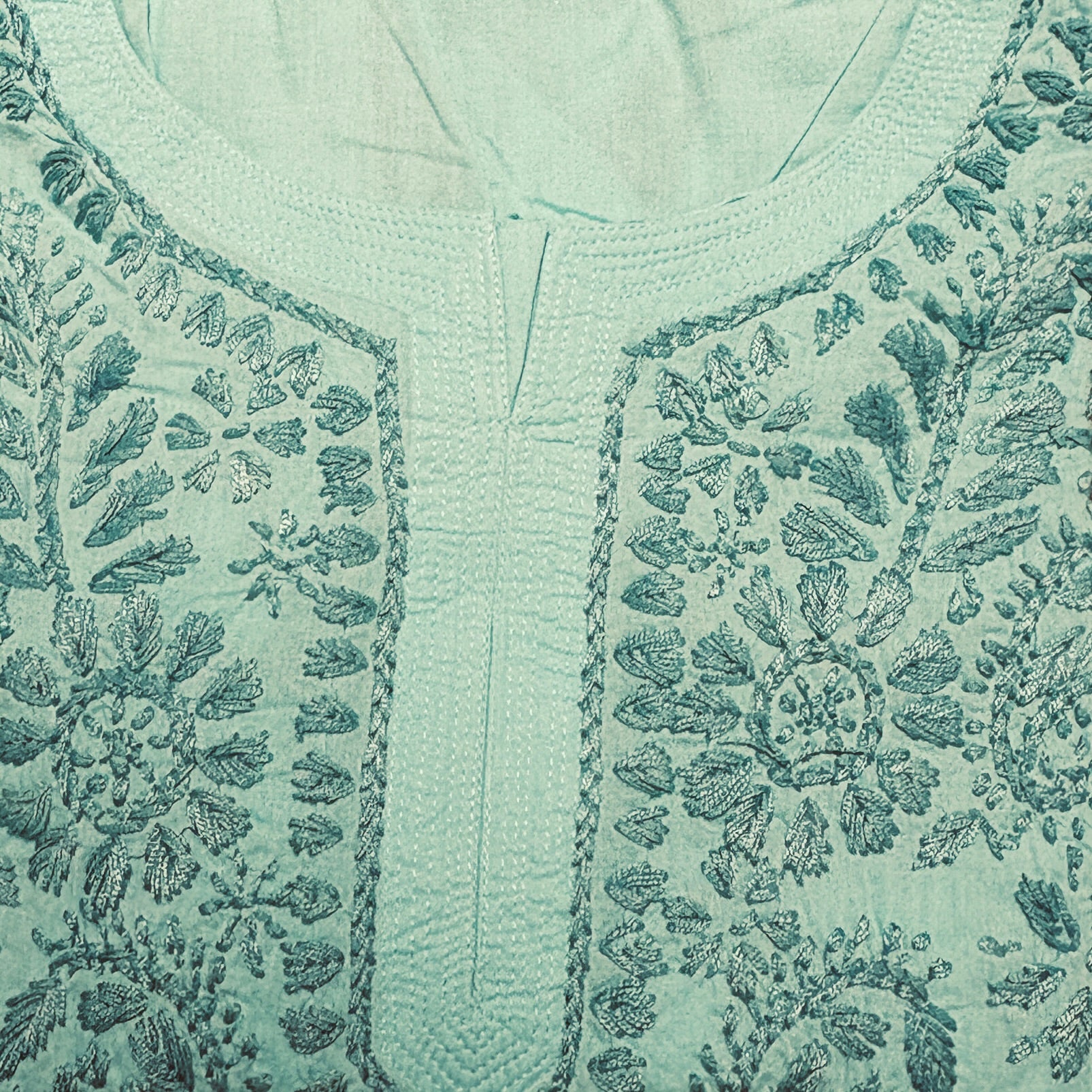 MA Short Embroidered Cotton Kurti-Size 40