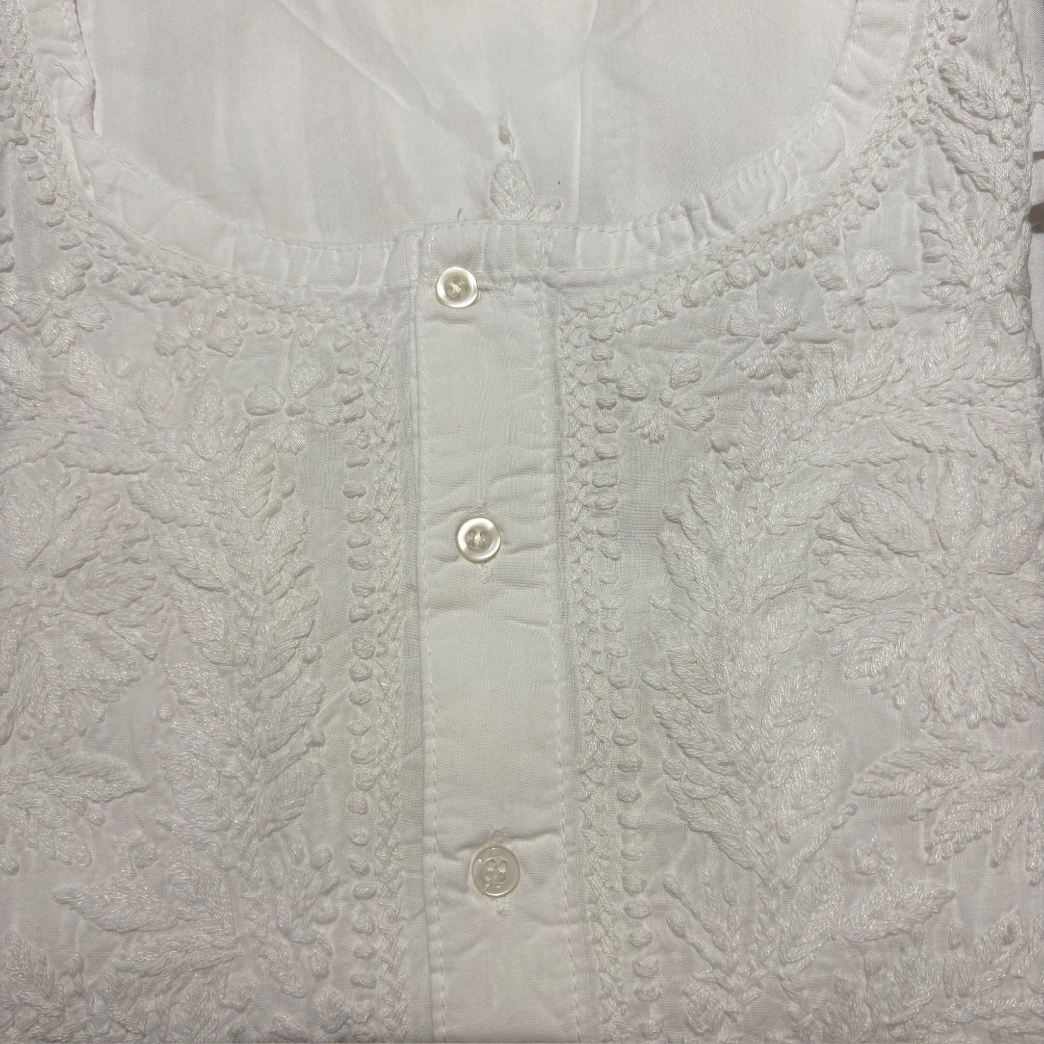 MA Short Embroidered Cotton Kurti-Size 42