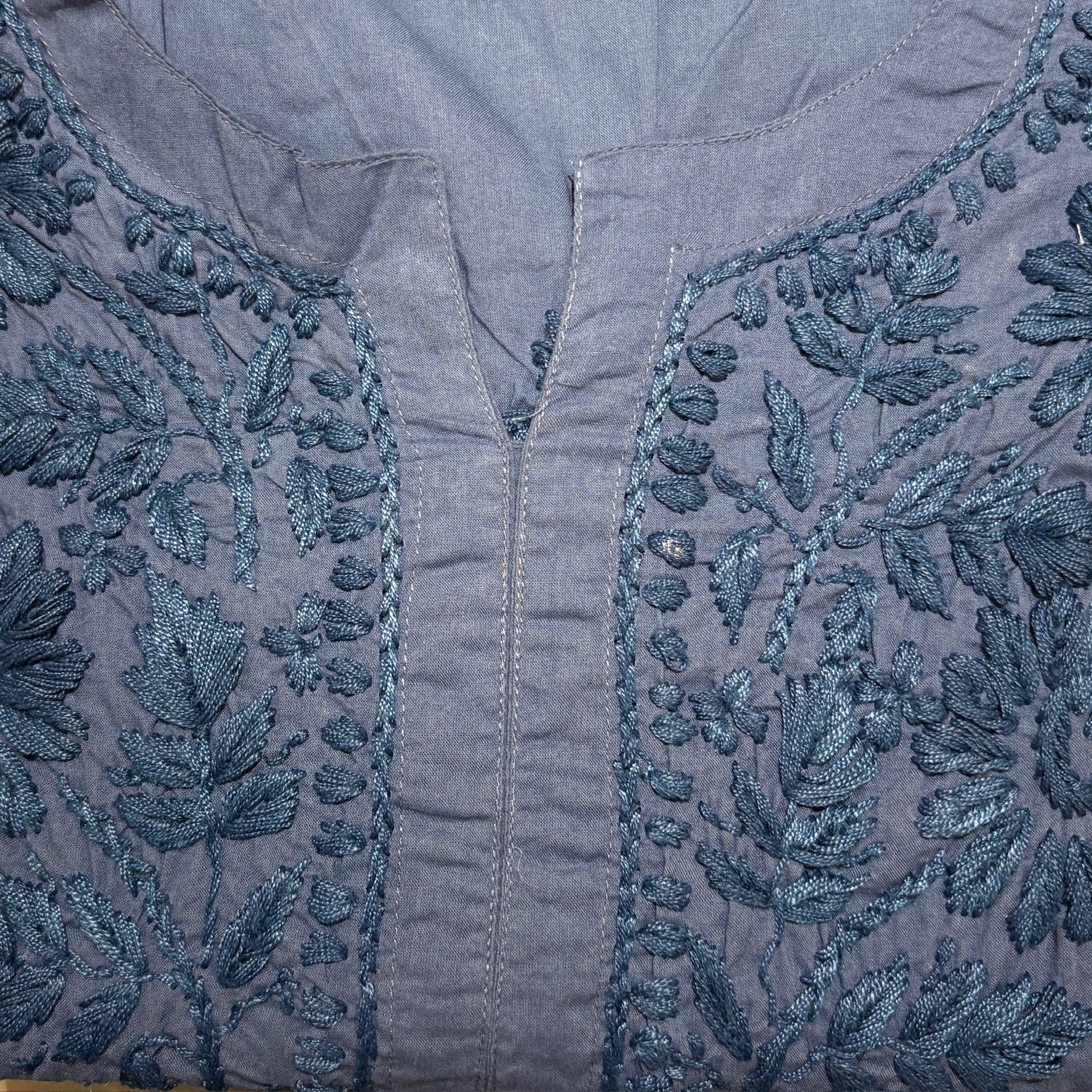 MA Short Embroidered Cotton Kurti-Size 44