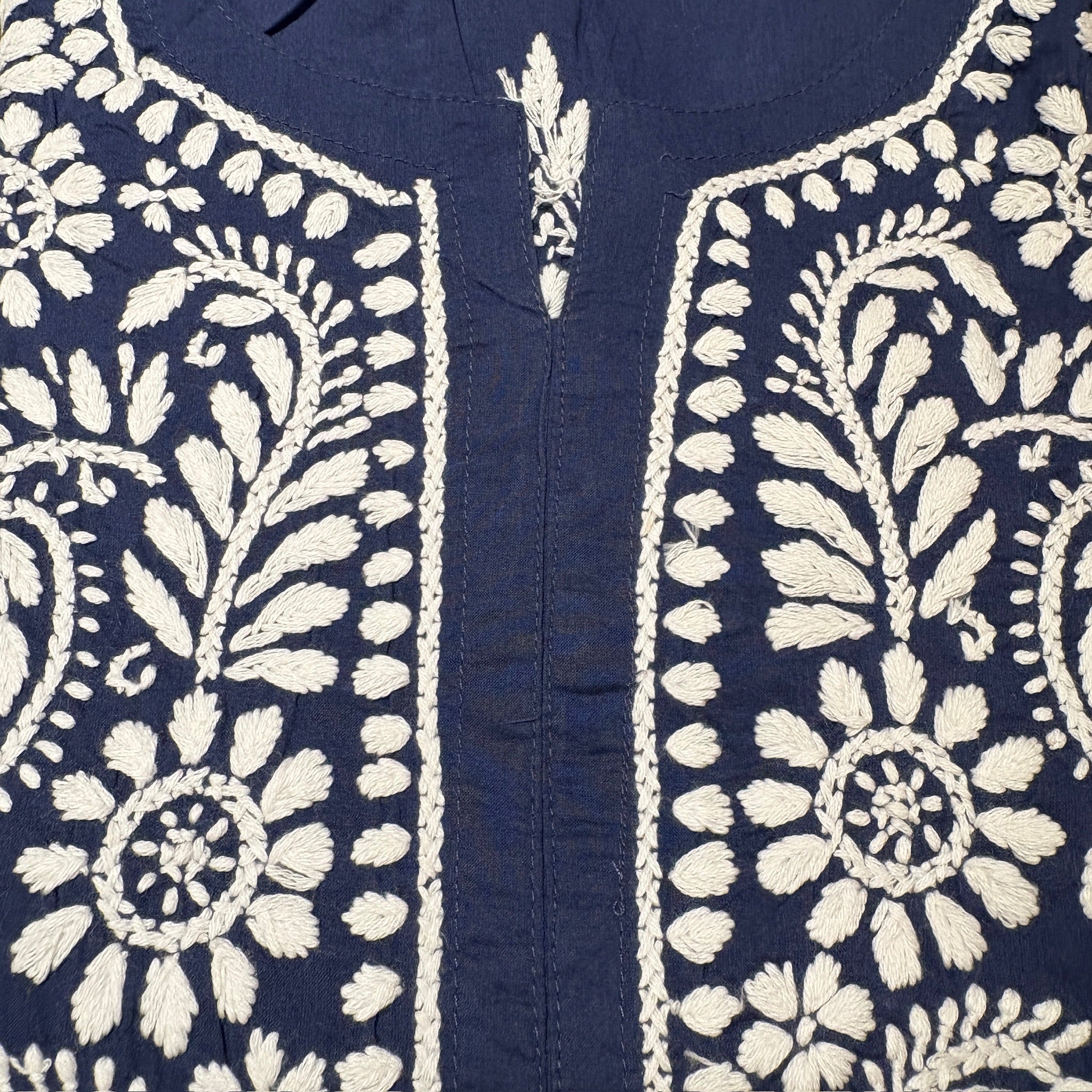 MA Long Embroidered Cotton Tunic Kurtis- 42