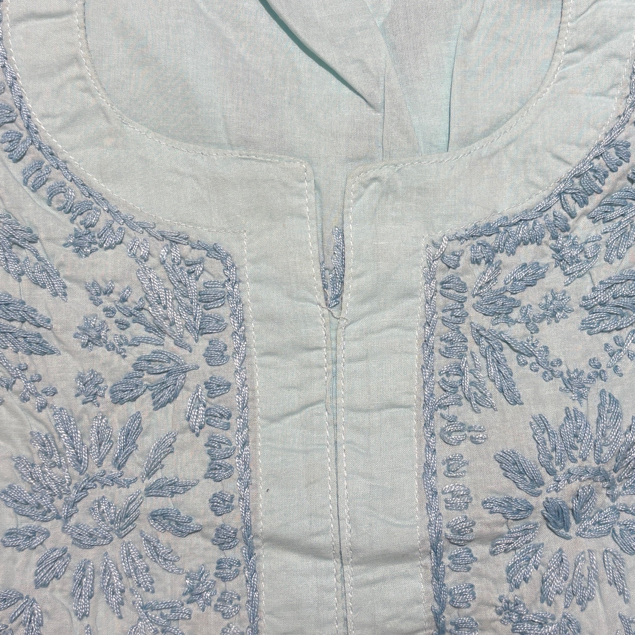 MA Short Embroidered Cotton Kurti-Size 38