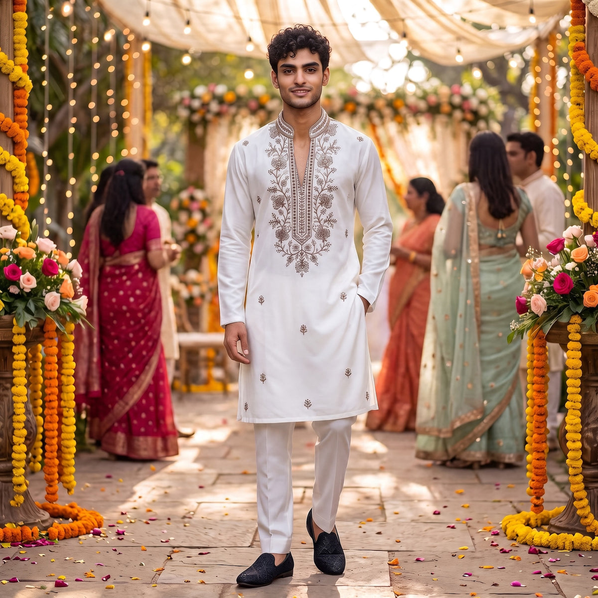 DT Embroidered Kurta-Colors