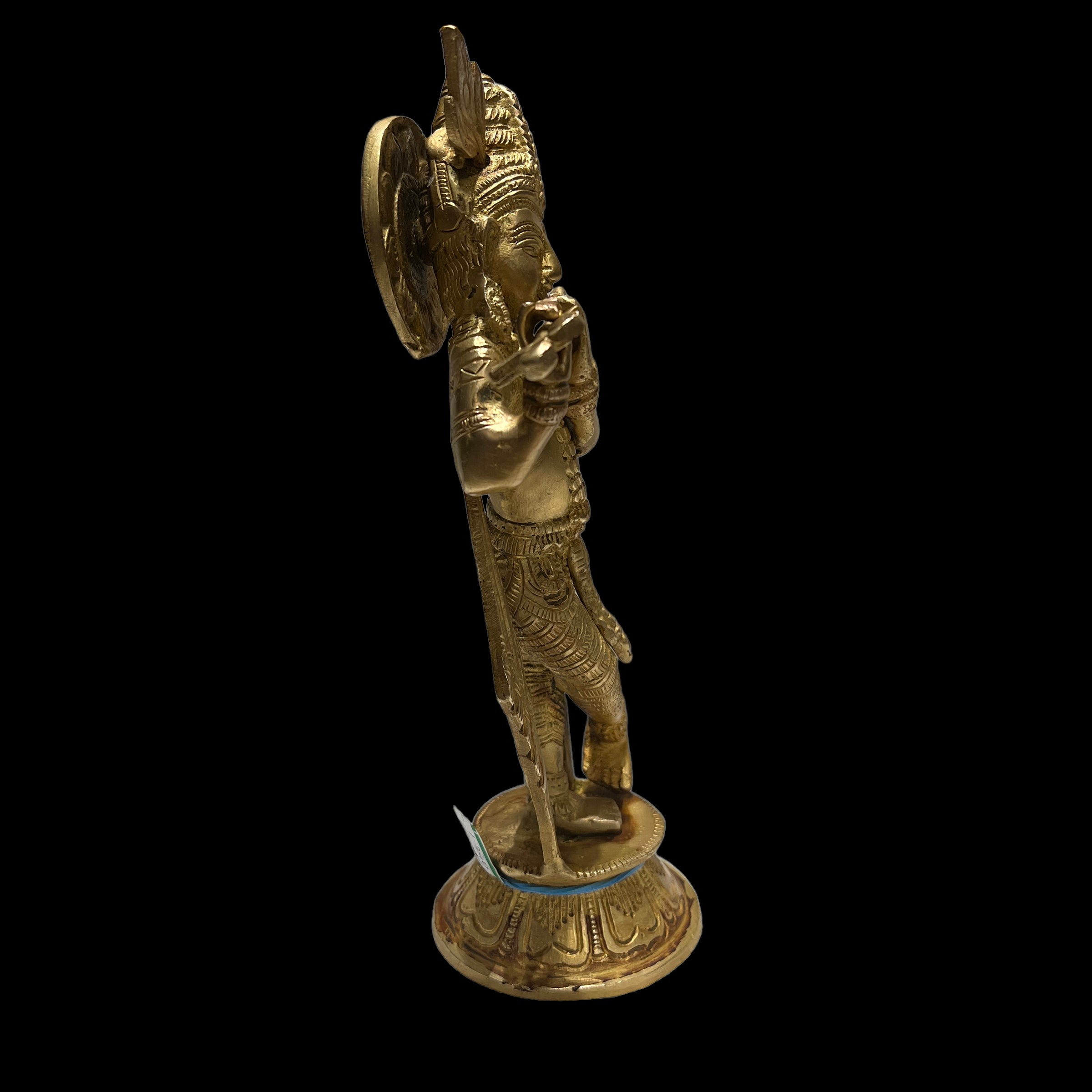 GM Brass Krishna 1140-10in - Vintage India NYC