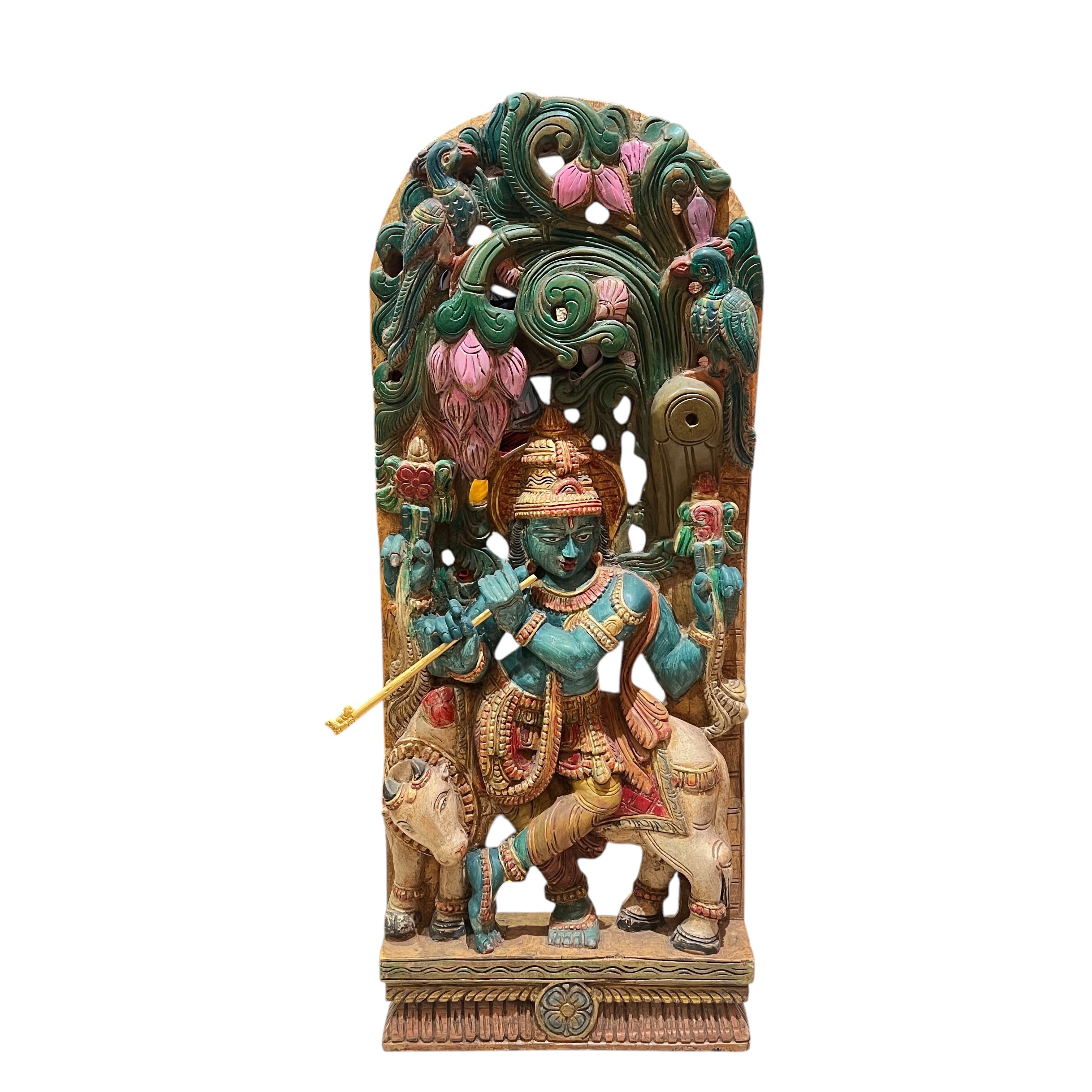 Krishna Govinda Hand-Painted & Carved Murti