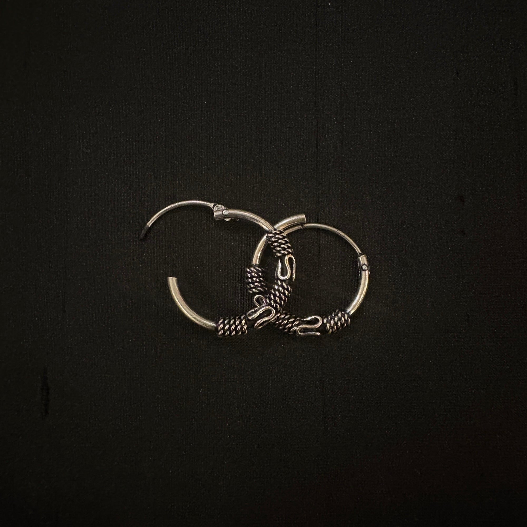 Silver .925 Hoop Earrings - Vintage India NYC