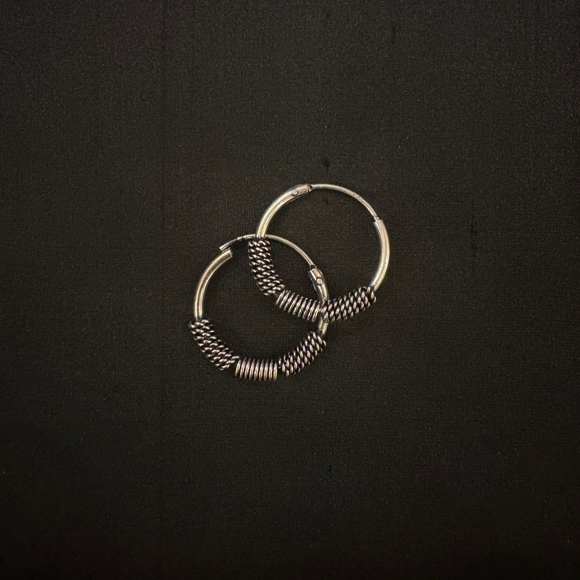 Silver .925 Hoop Earrings - Vintage India NYC