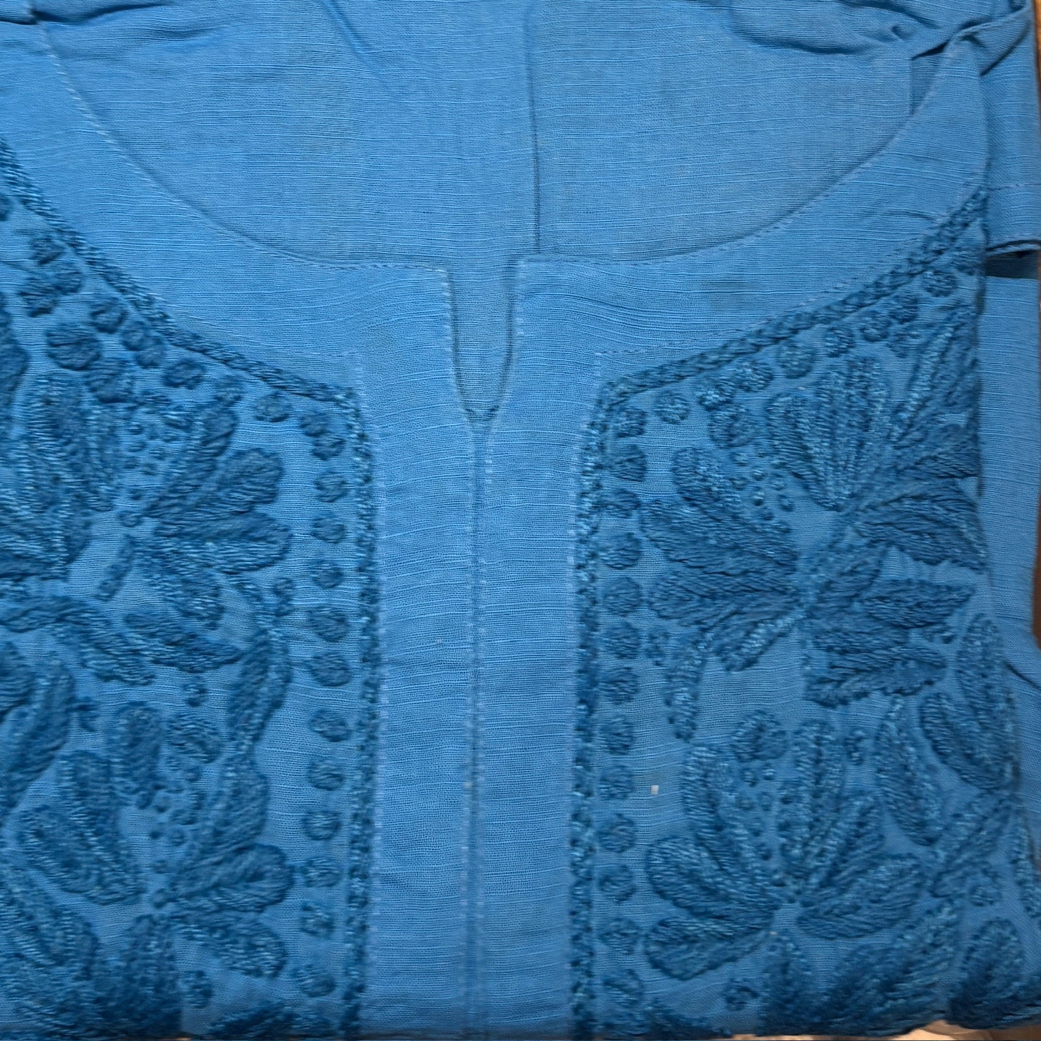 MA Short Embroidered Cotton Kurti-Size 36