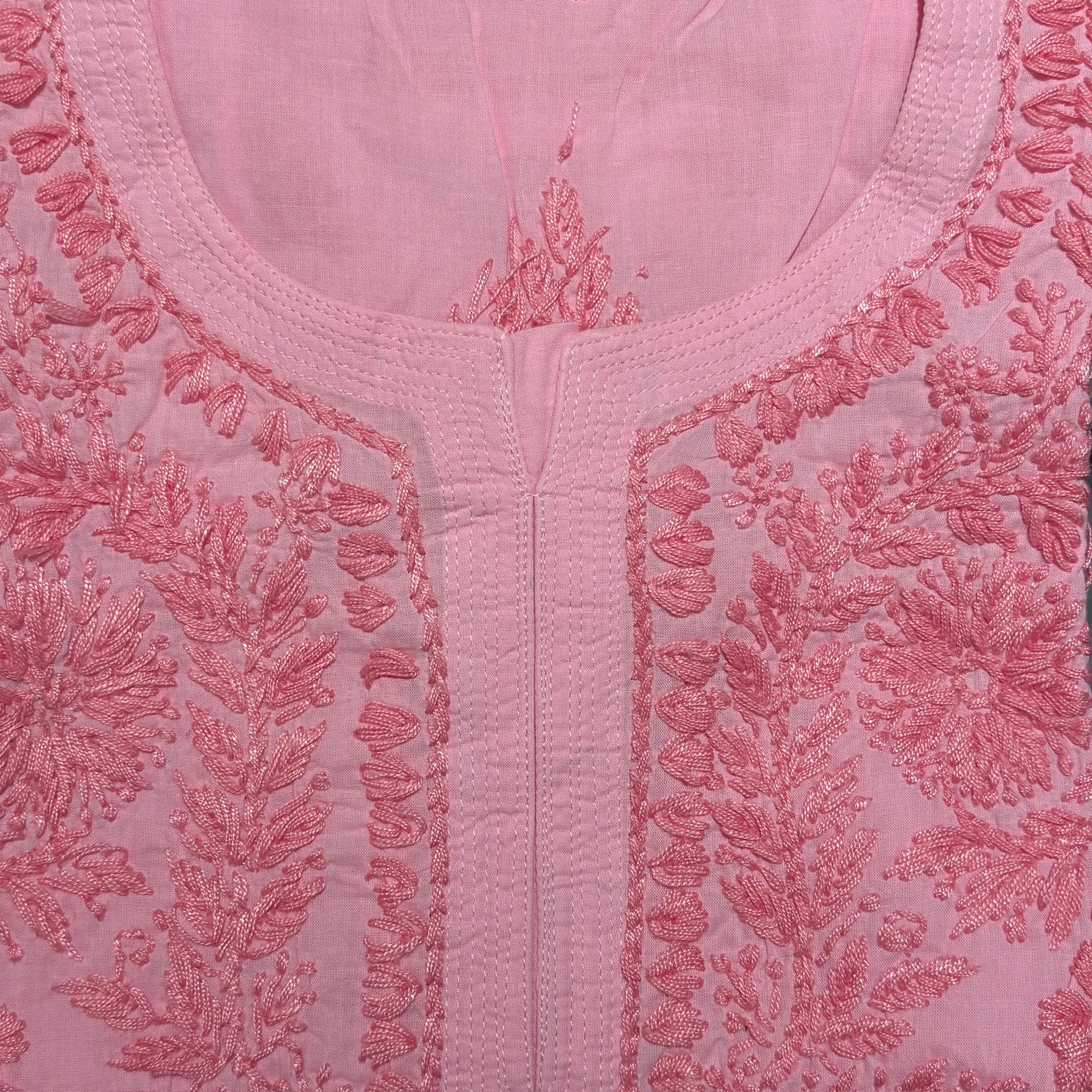 MA Short Embroidered Cotton Kurti-Size 38