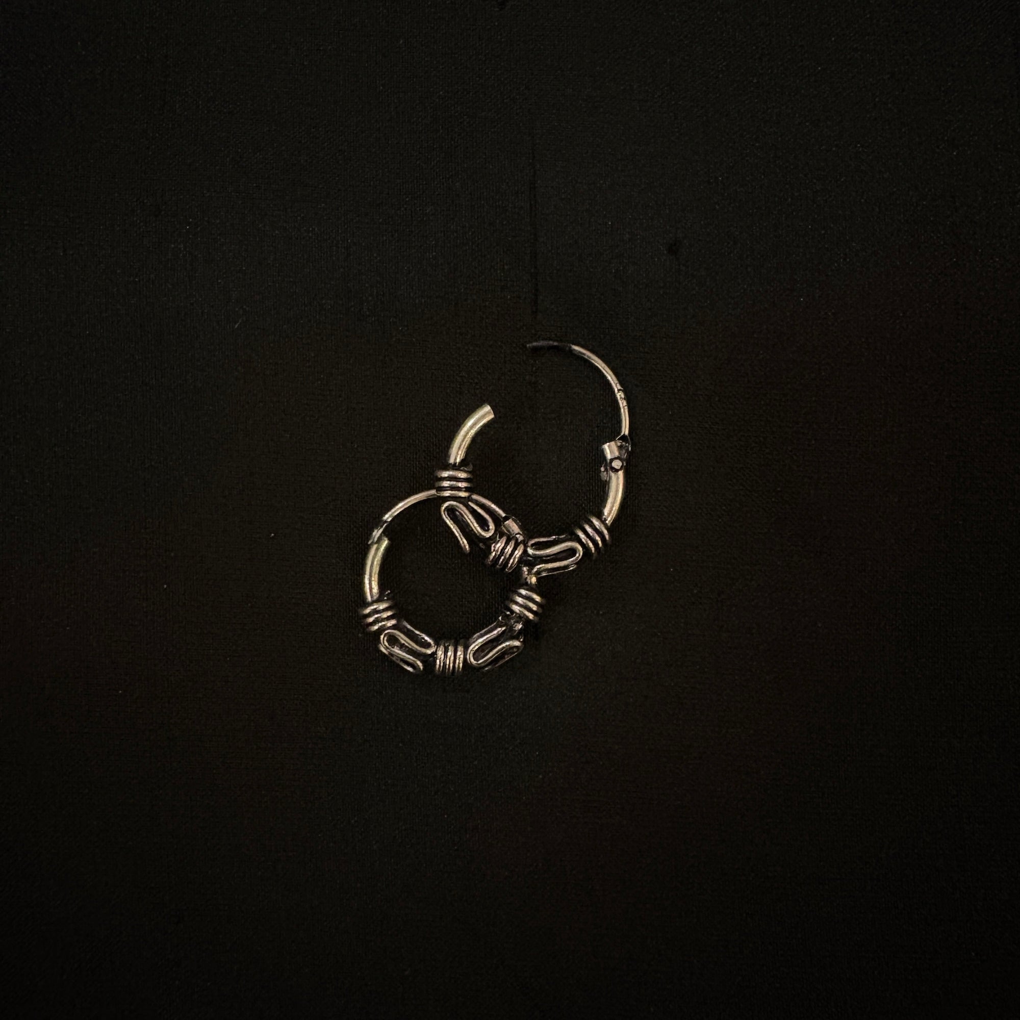 Silver .925 Hoop Earrings - Vintage India NYC