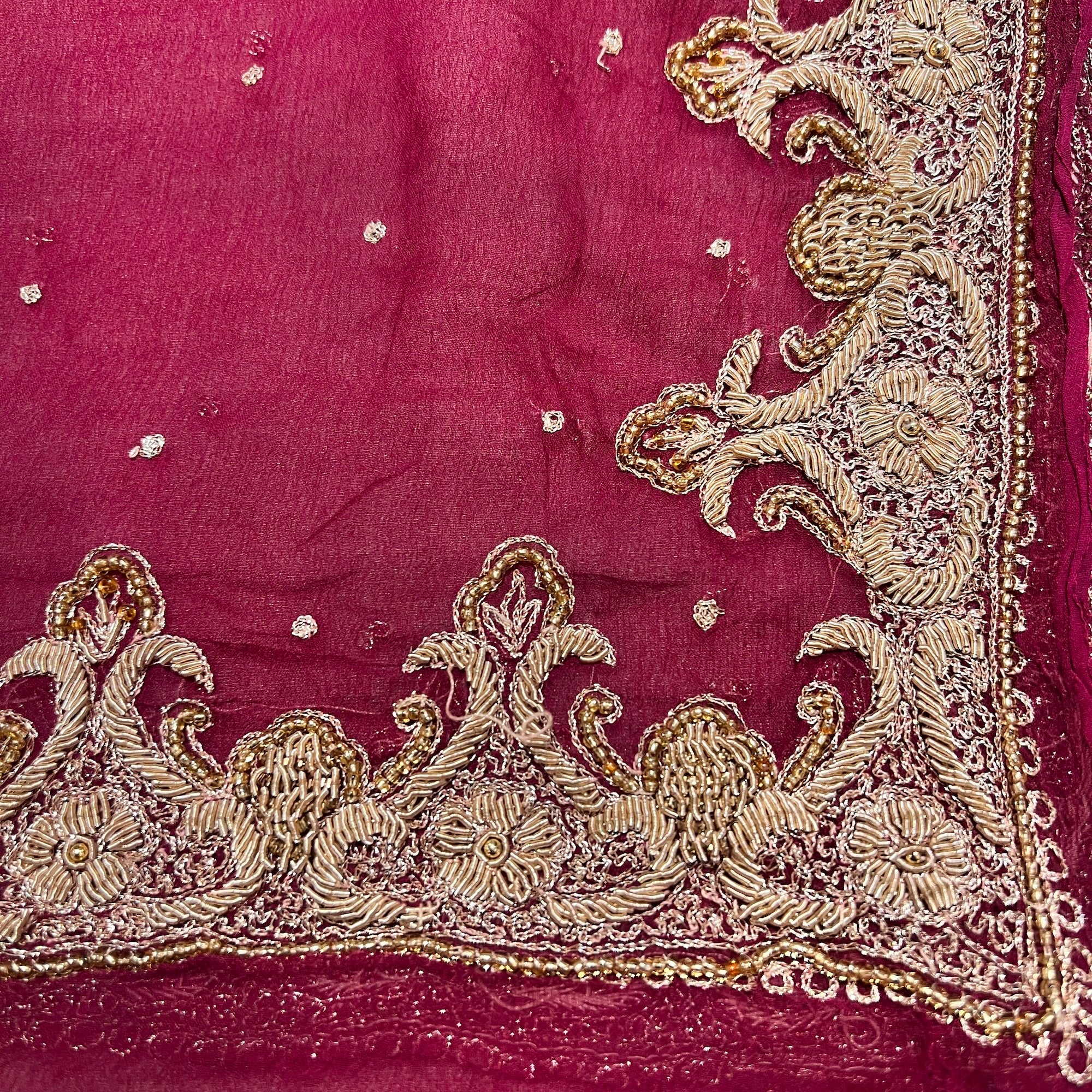 Maroon w Zardosi Embroidered Dupatta 9005