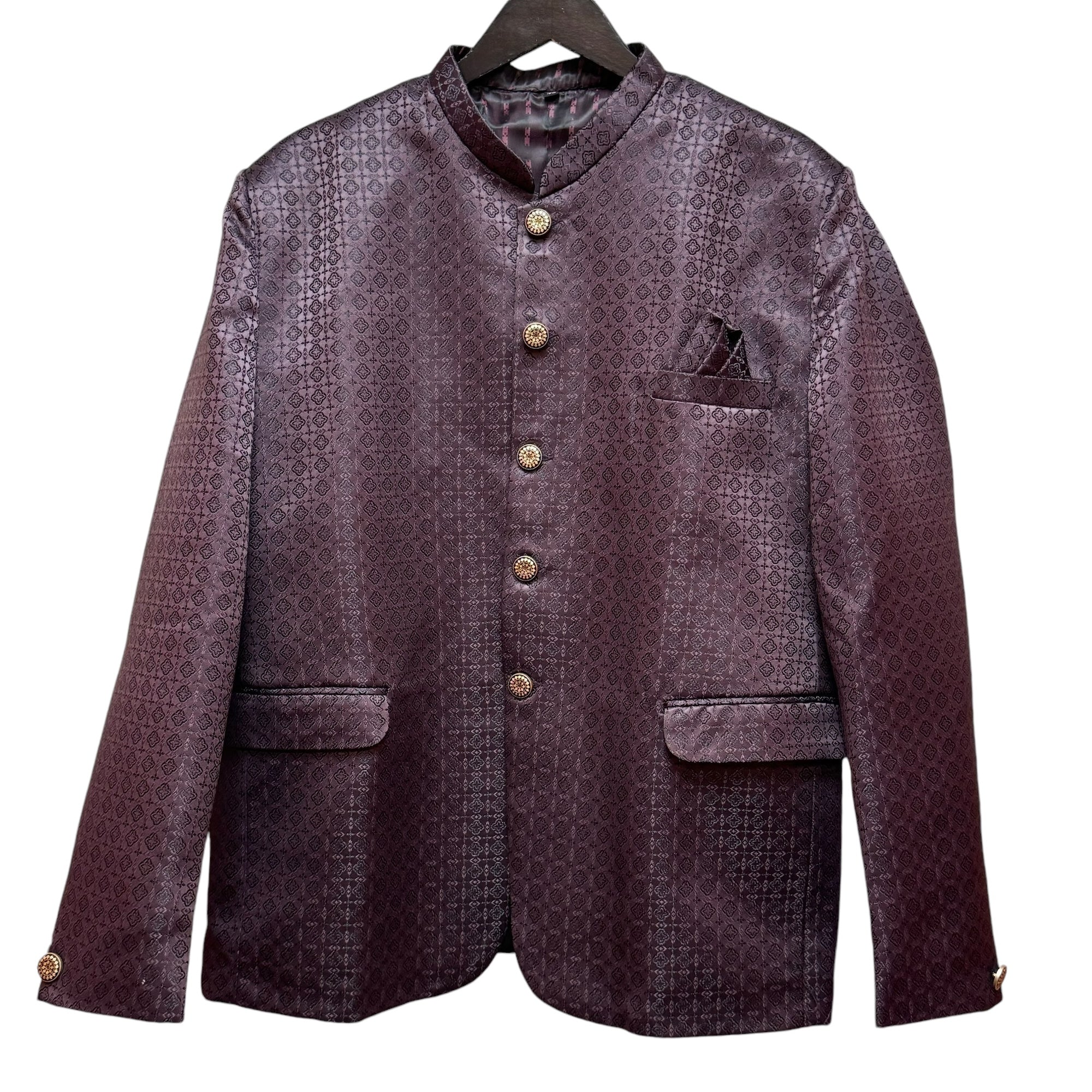 Lattice Jacquard Jodhpuri Jacket -2 Colors