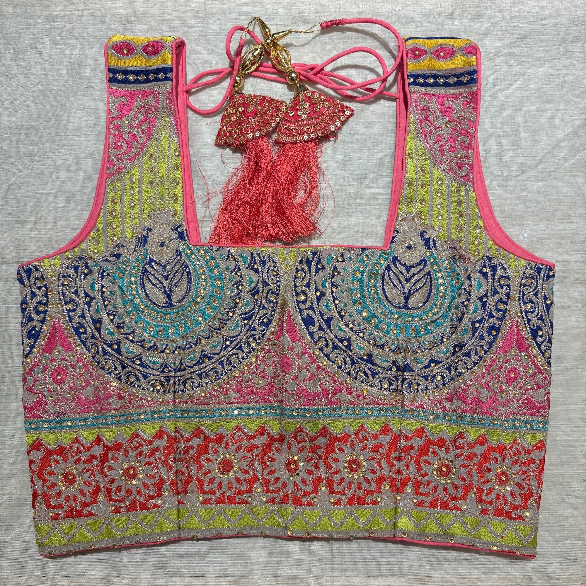 Brocade & Embroidered Saree Blouses 25-Size 30 - Vintage India NYC