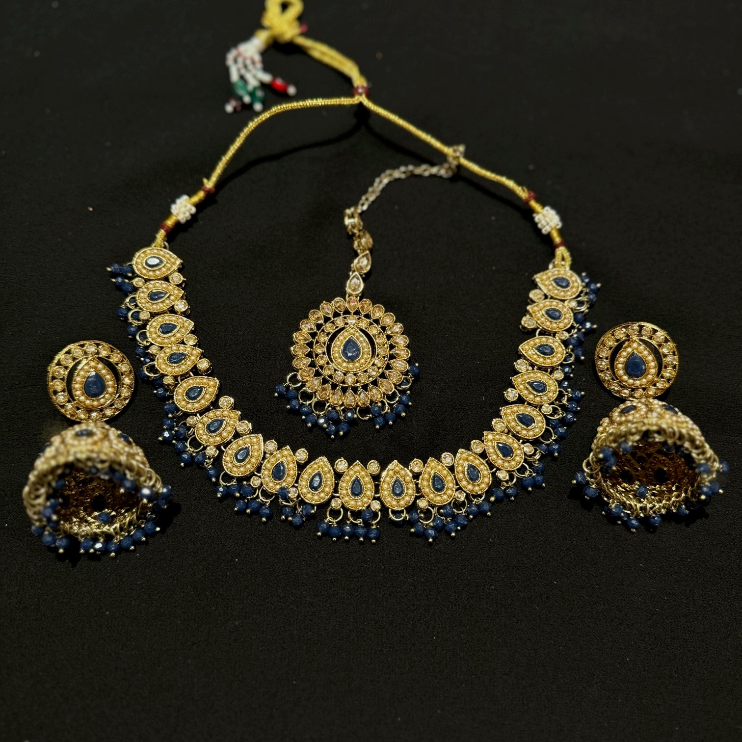 Teardrop Jhumka Necklace Sets-Many Colors