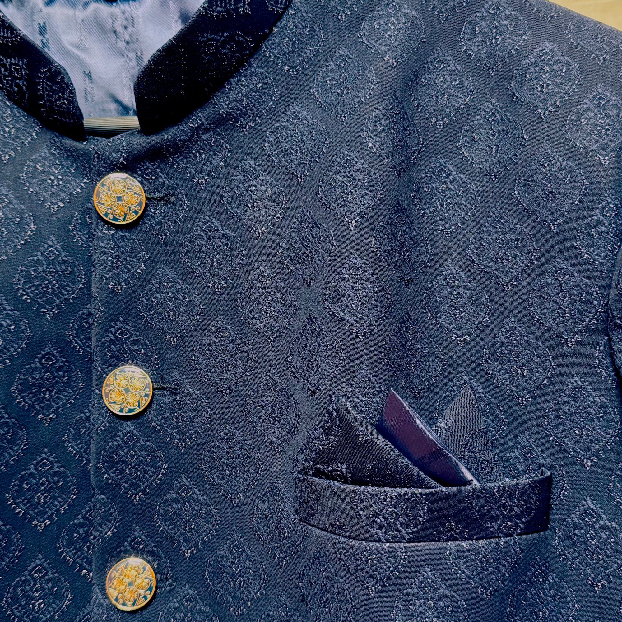 Navy Crest Jodhpuri Jacket