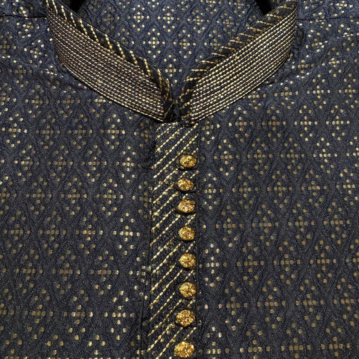 Navy Multidot  Kurta