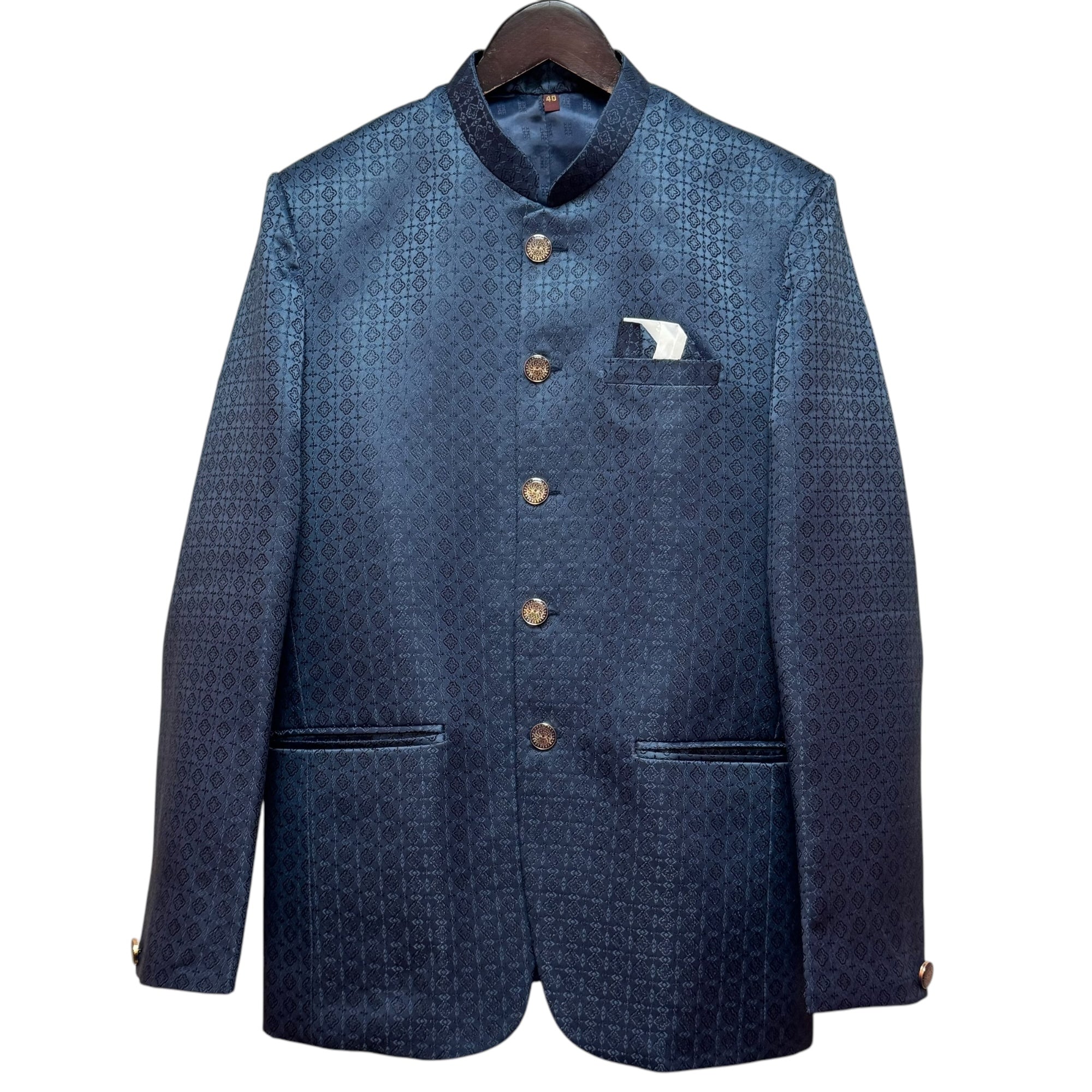 Lattice Jacquard Jodhpuri Jacket -Colors