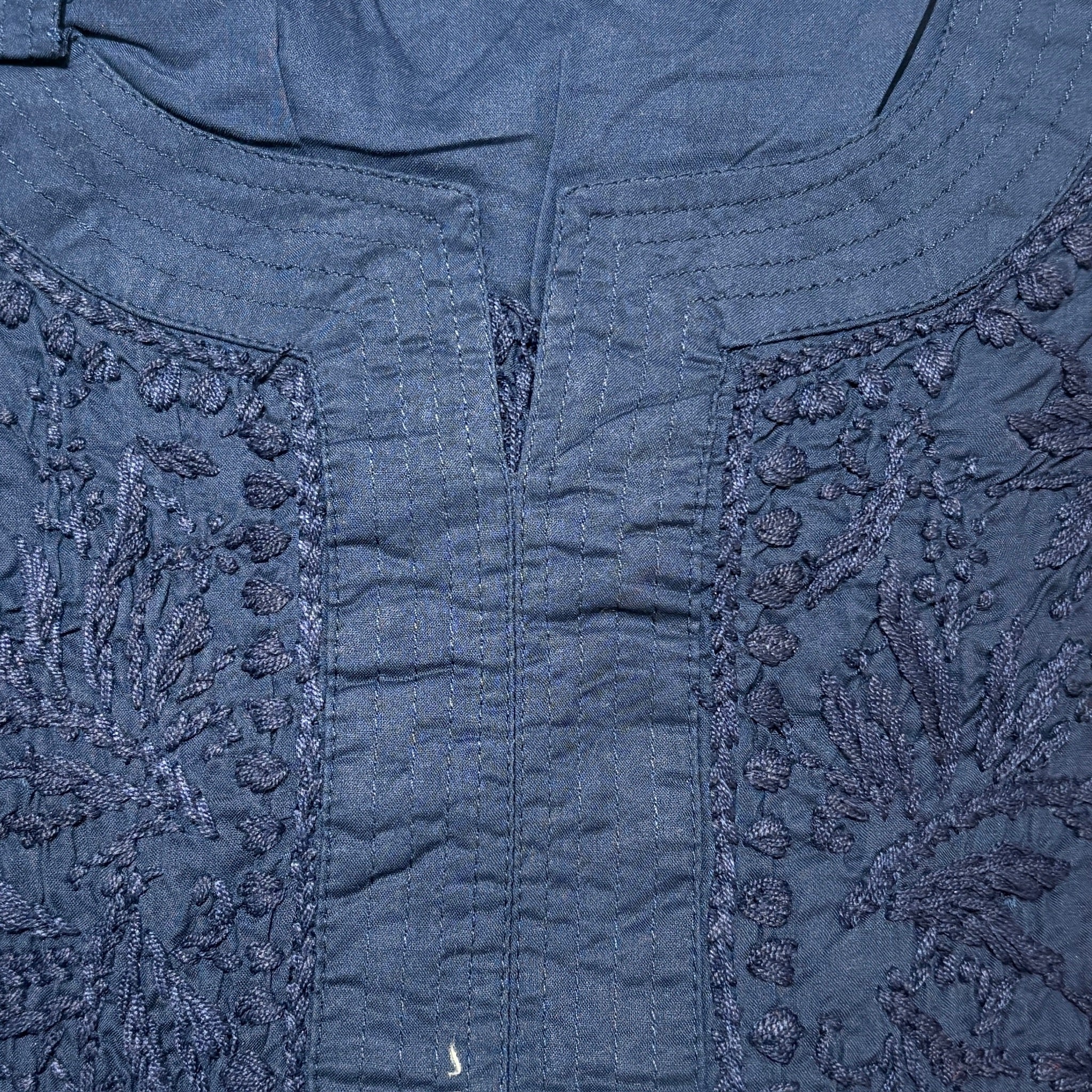 MA Short Embroidered Cotton Kurti-Size 34