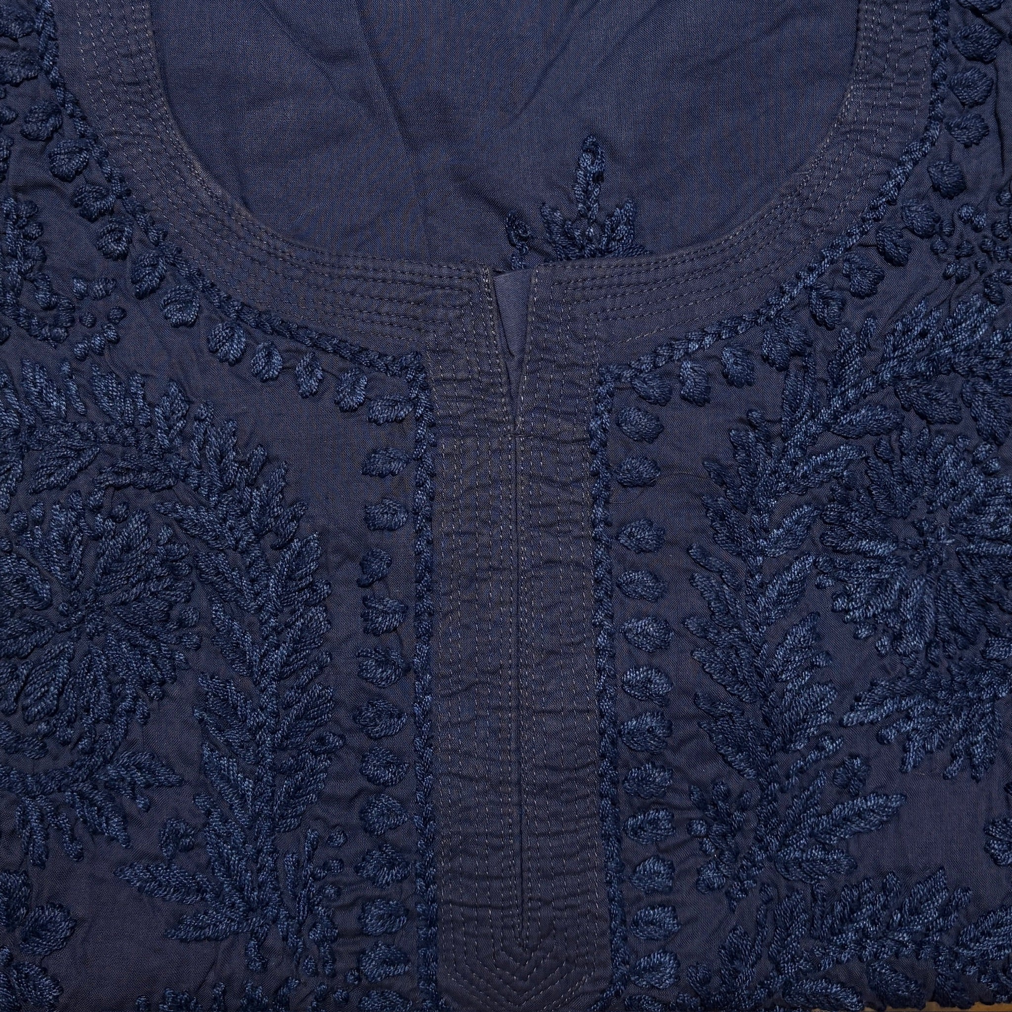 MA Short Embroidered Cotton Kurti-Size 38