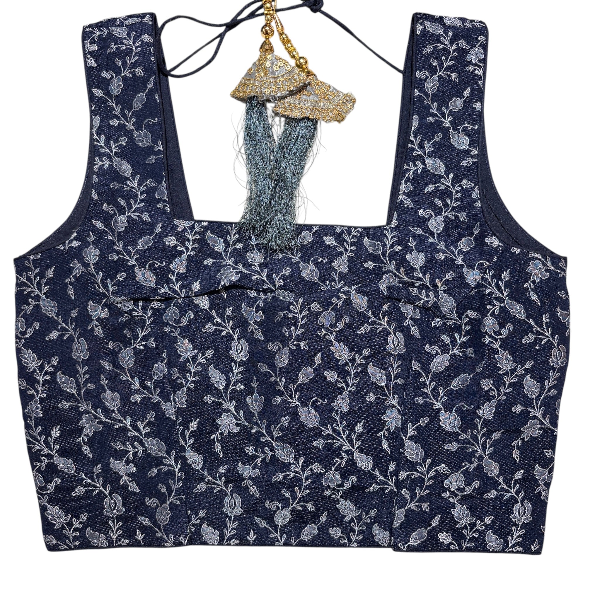 Brocade & Embroidered Saree Blouses-25-Size 32 - Vintage India NYC