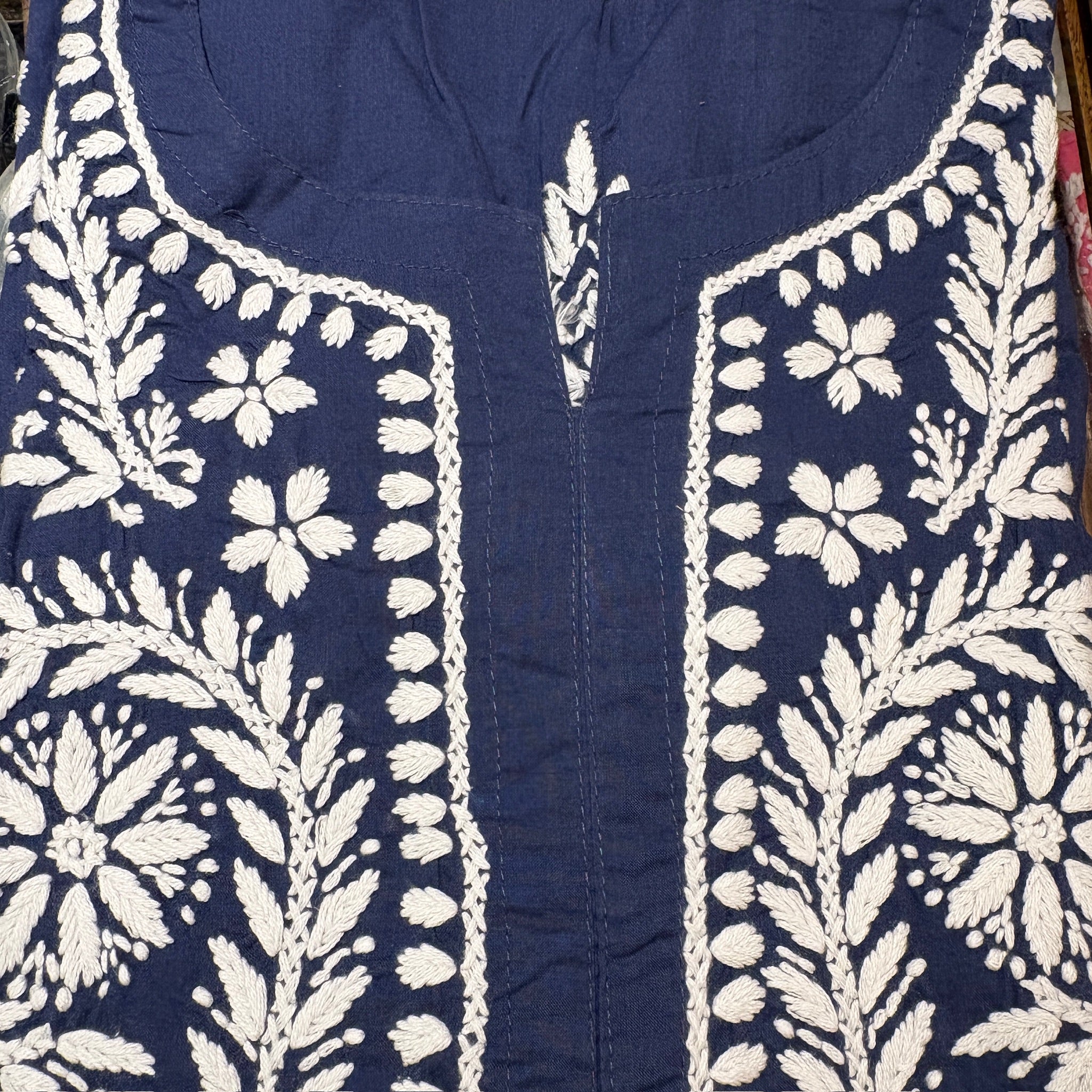 MA Long Embroidered Cotton Tunic Kurtis- 40