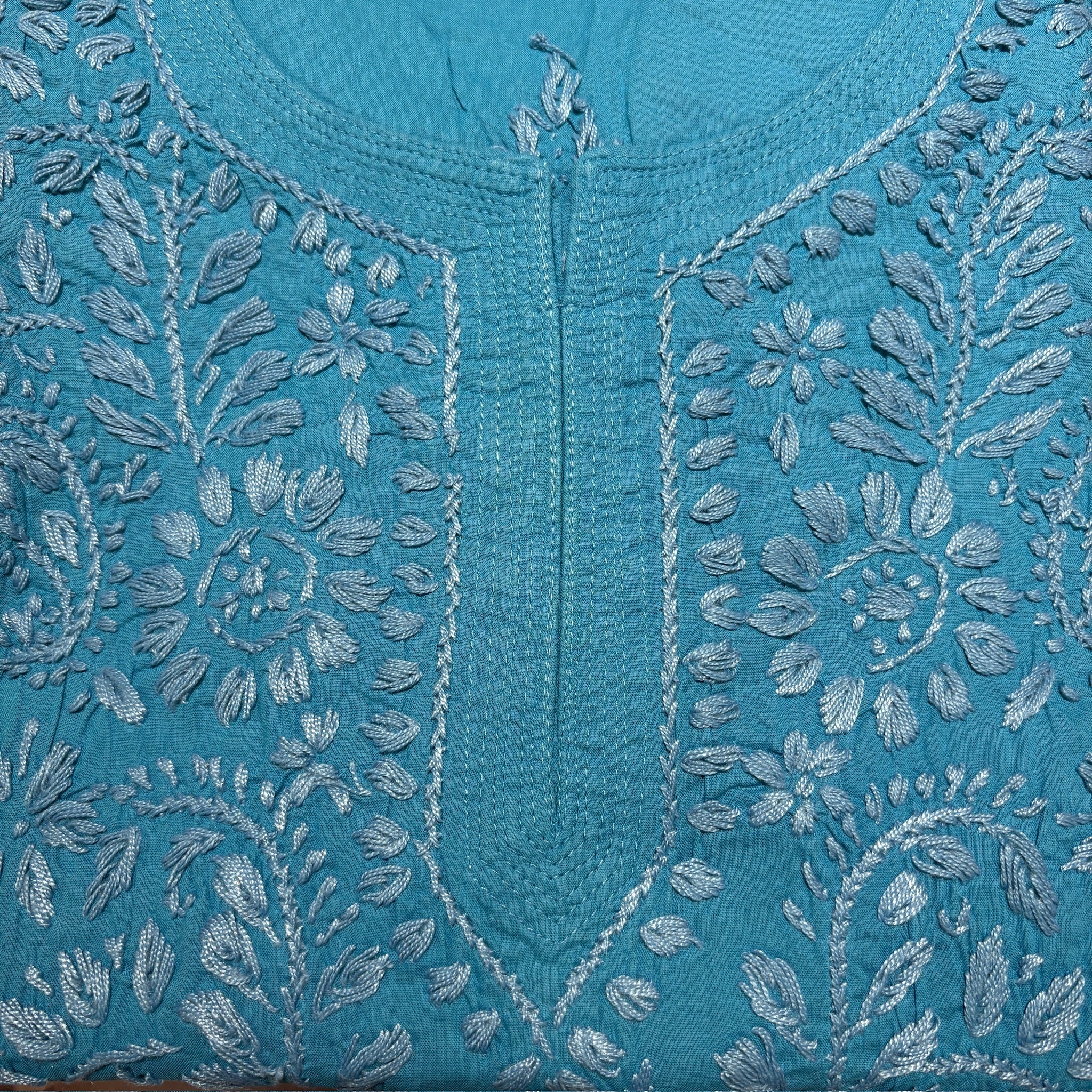 MA Short Embroidered Cotton Kurti-Size 42