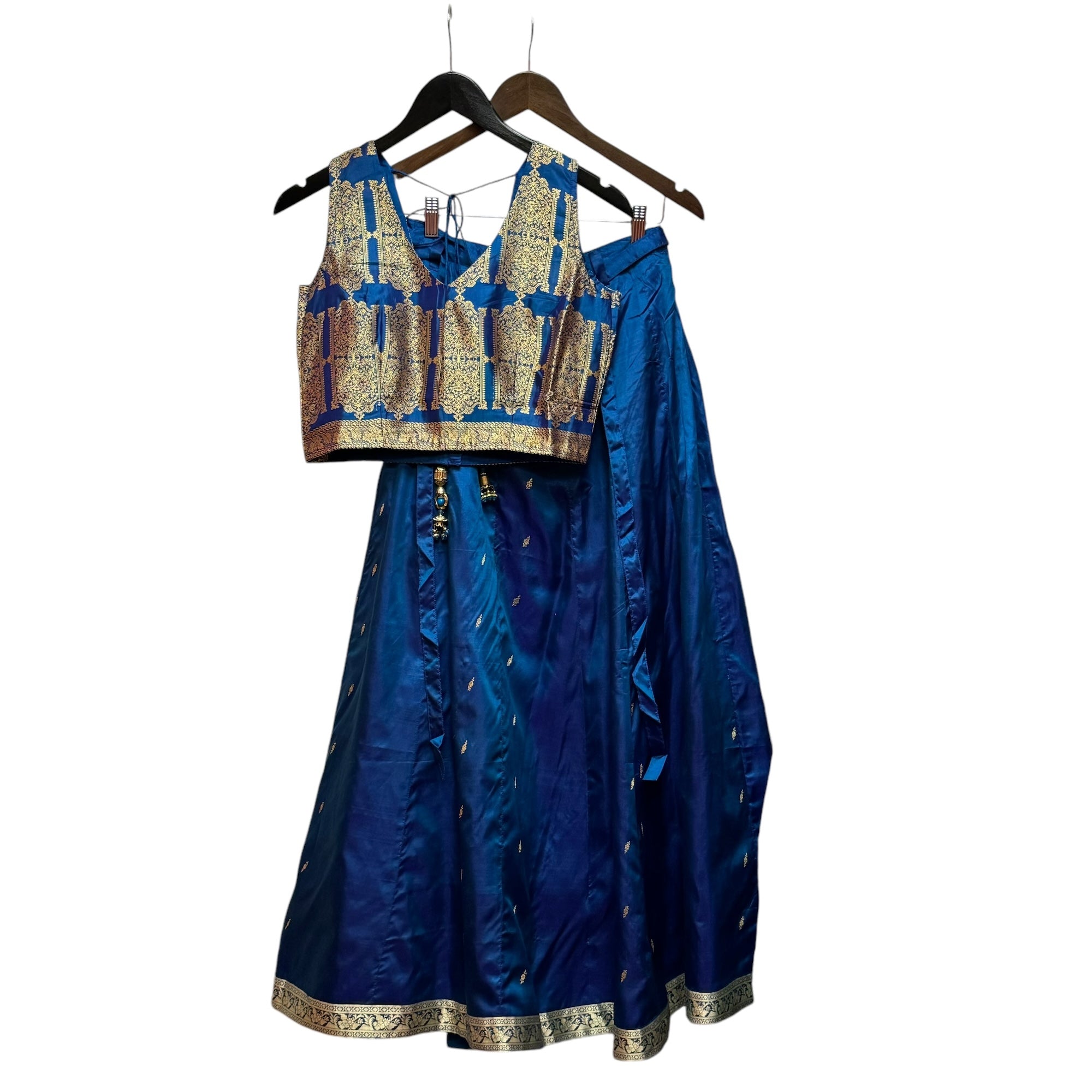 Ocean Silk Lehenga Set-Size 34