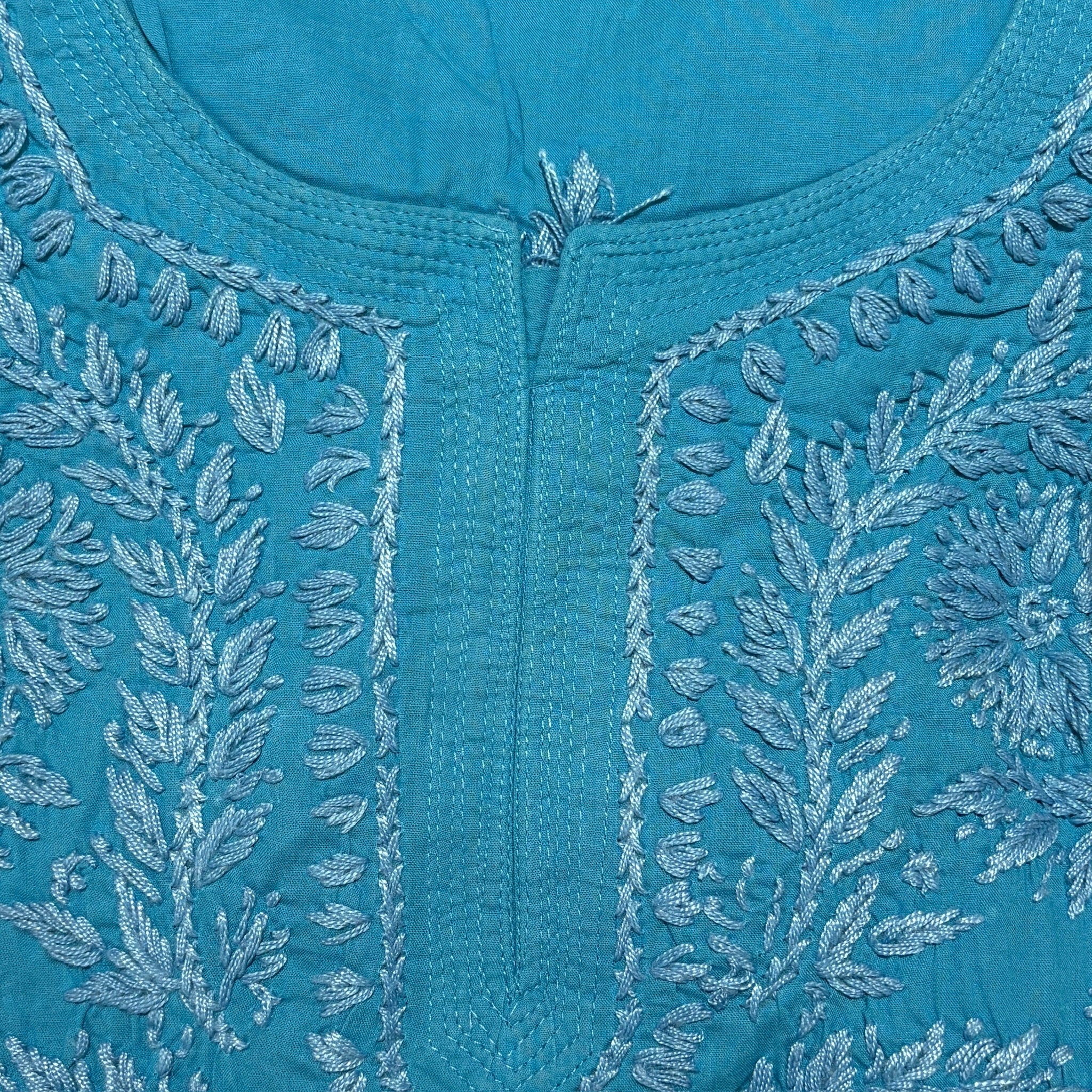 MA Short Embroidered Cotton Kurti-Size 38