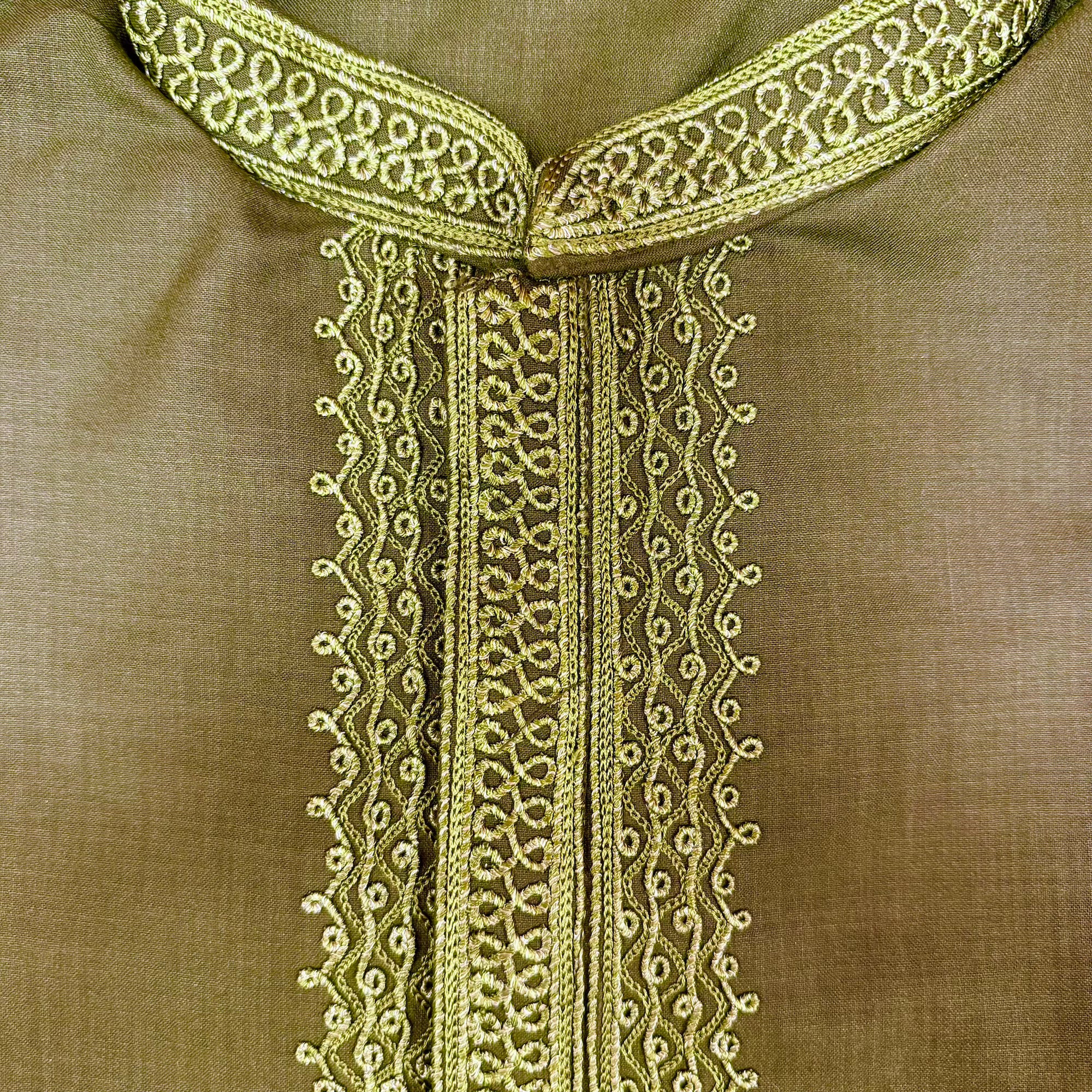 Olive Embroidered Kurta