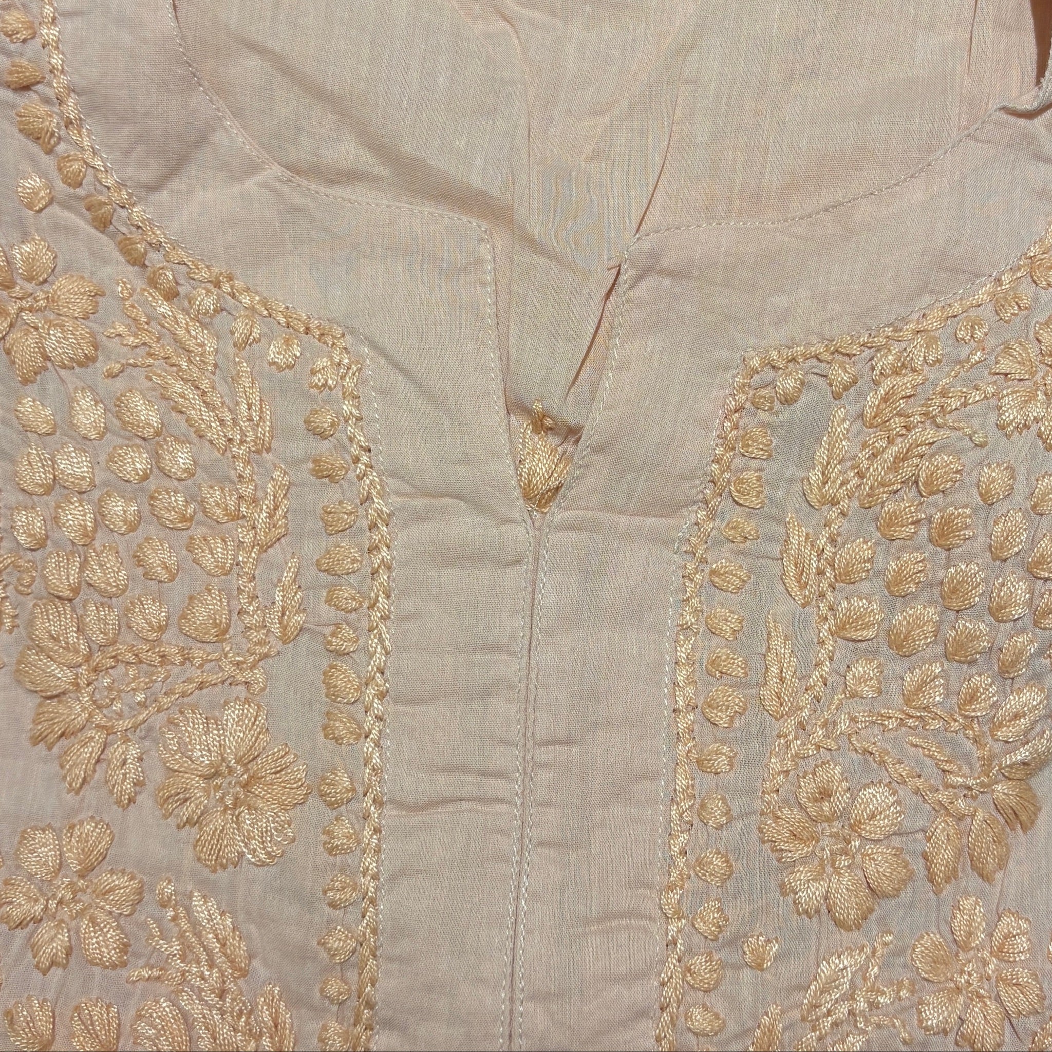 MA Short Embroidered Cotton Kurti-Size 38