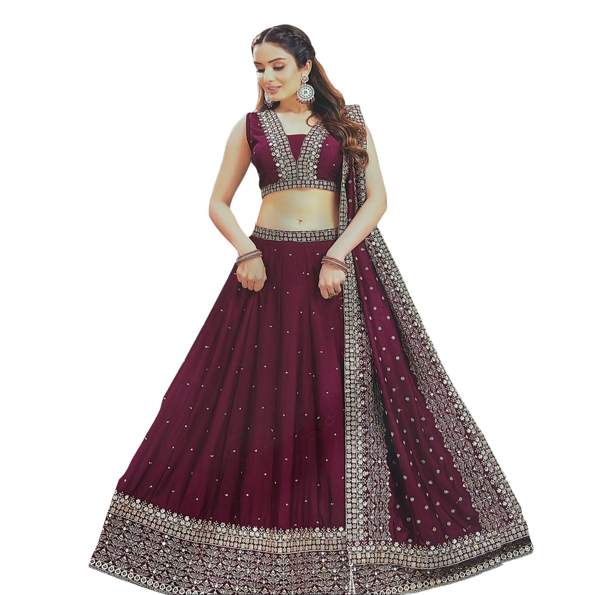 Georgette Lehenga Sets-2 Colors