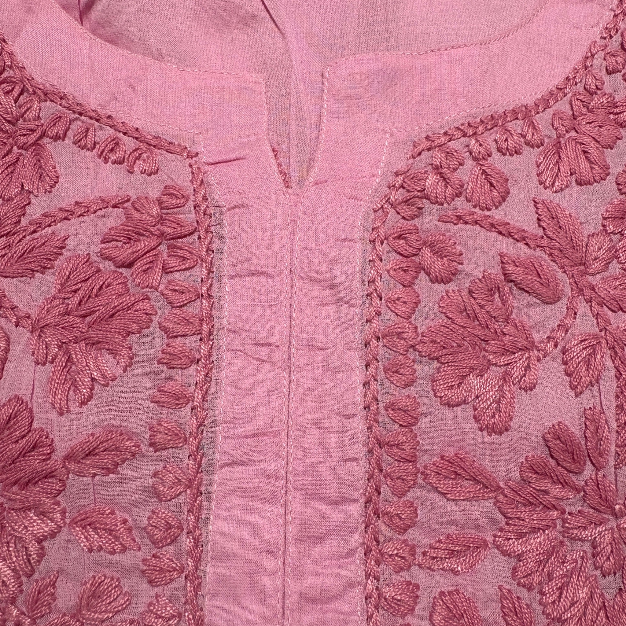 MA Short Embroidered Cotton Kurti-Size 42