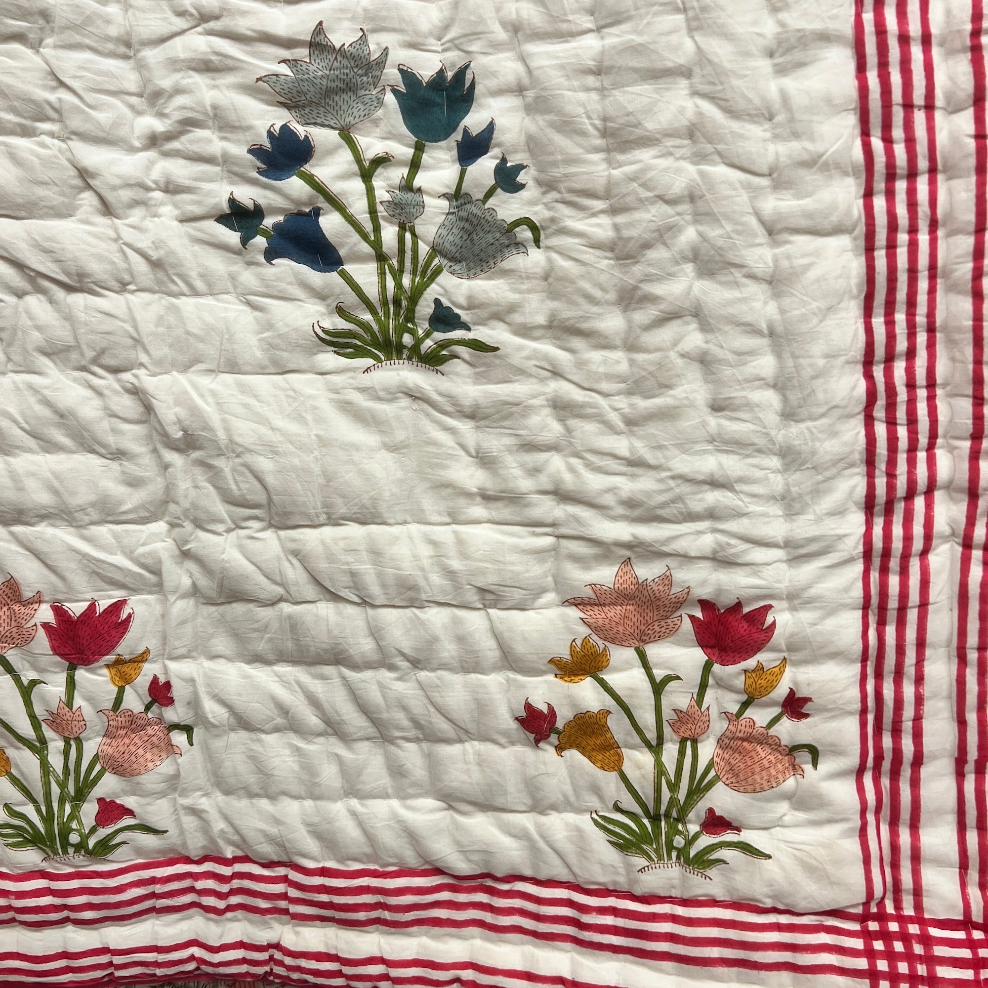 Reversible Hand Block Quilts-Queen-Various