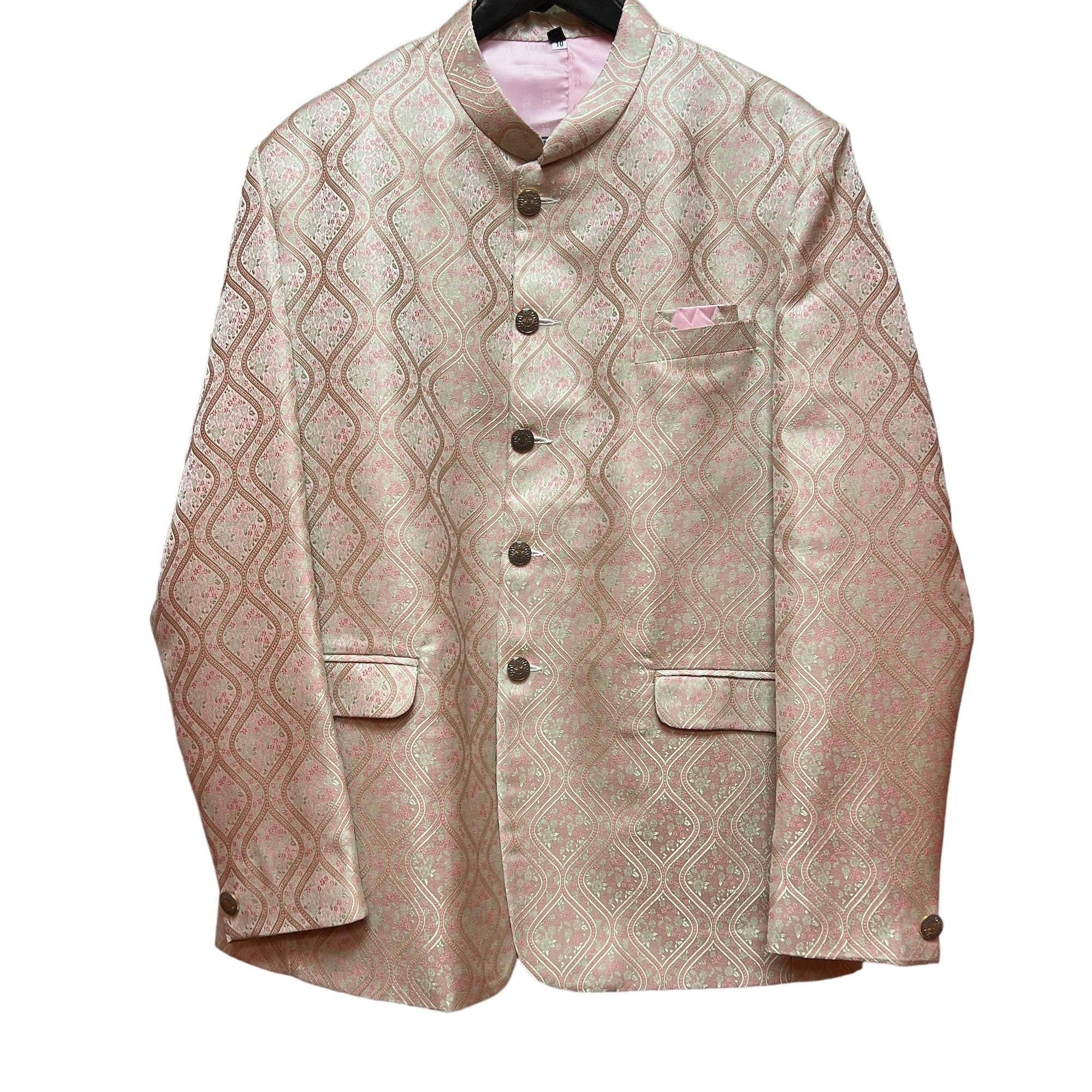 Pink & Mint OG Jodhpuri Jacket - Vintage India NYC