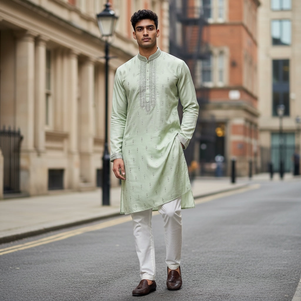 DT Pastel Embroidered Kurta-2 Colors