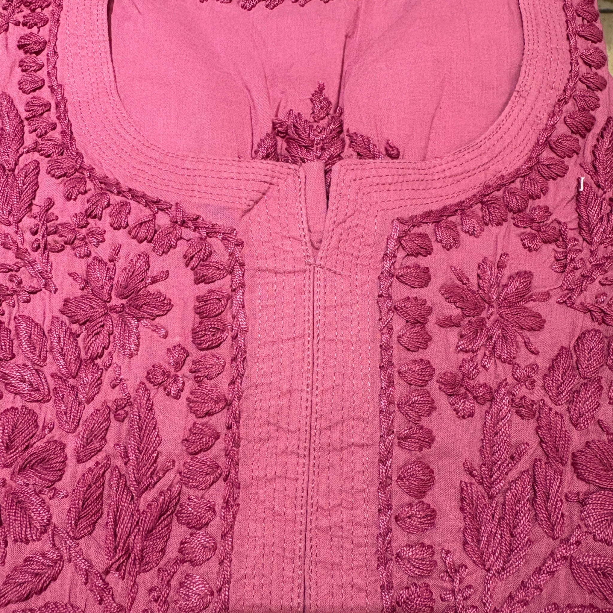 MA Long Embroidered Cotton Tunic Kurtis- 40