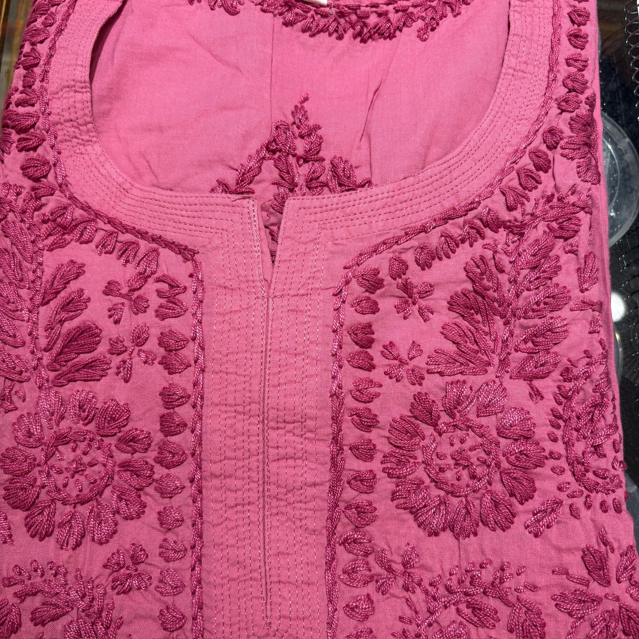 MA Long Embroidered Cotton Tunic Kurtis- 38