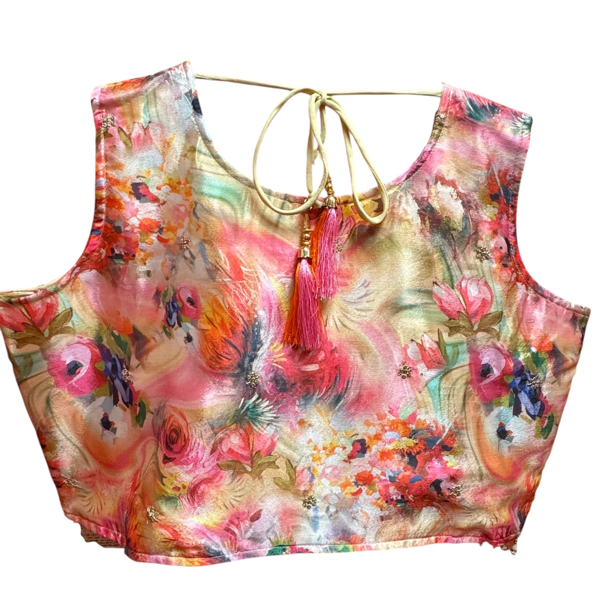 Pink Floral Lehenga Set