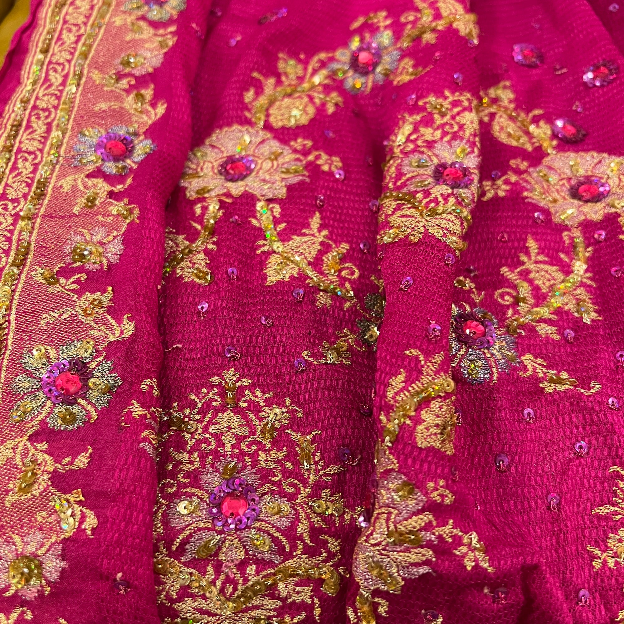 Rani Banarasi Embroidered Dupatta 9008