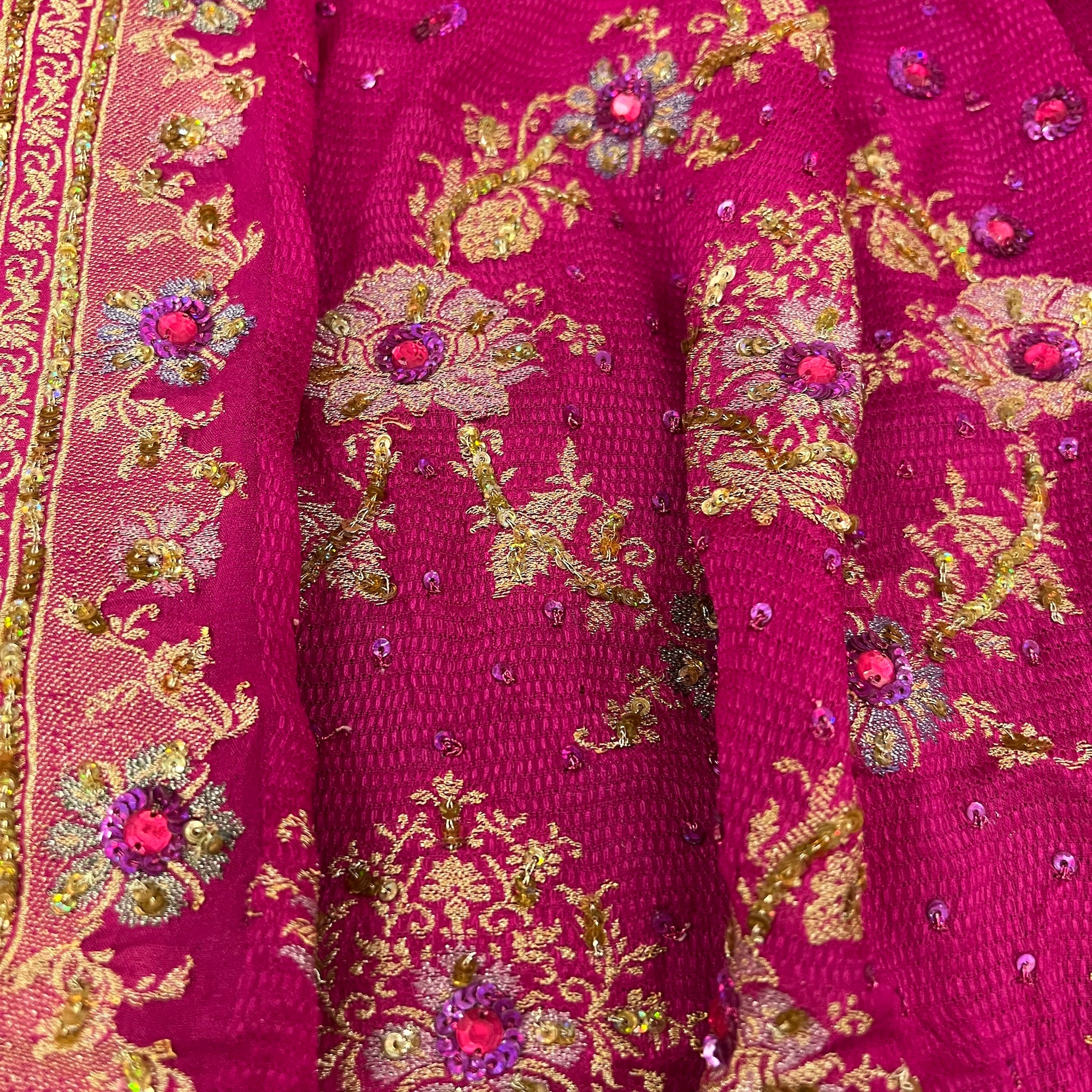 Rani Banarasi Embroidered Dupatta 9008