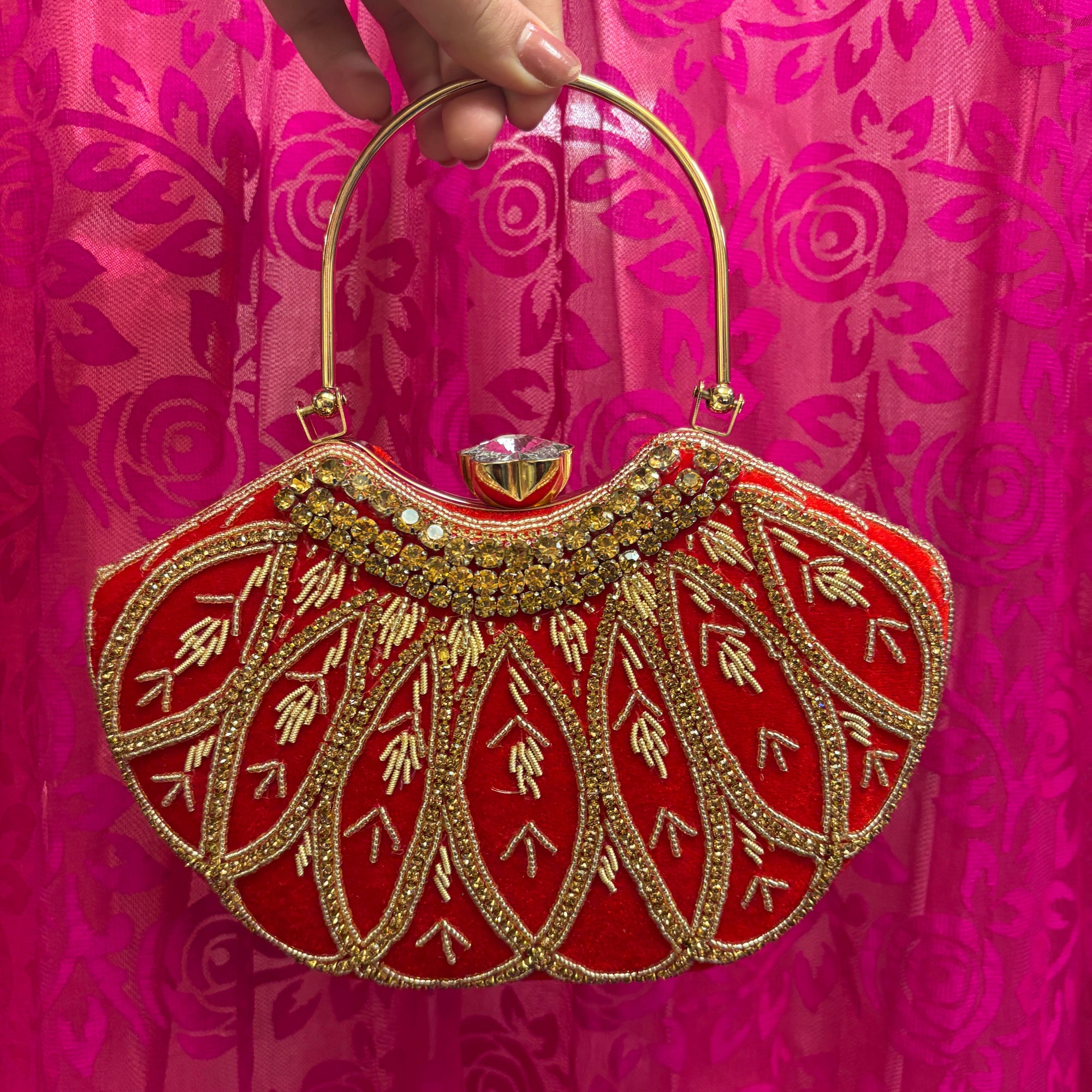 Heavy Work Scallop Purse-Colors - Vintage India NYC
