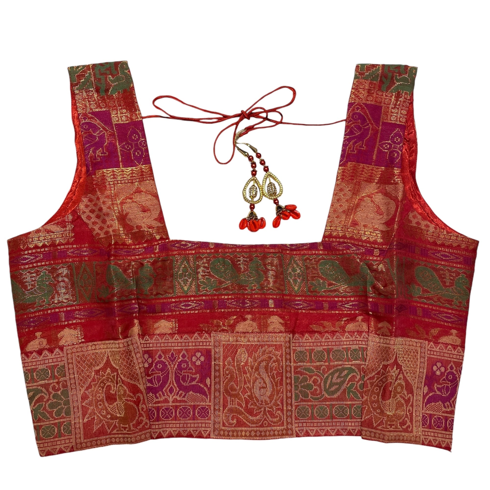 Brocade & Embroidered Saree Blouses 2-Size 40