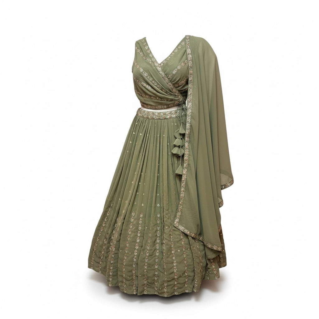 Sage Lehenga Set - Vintage India NYC