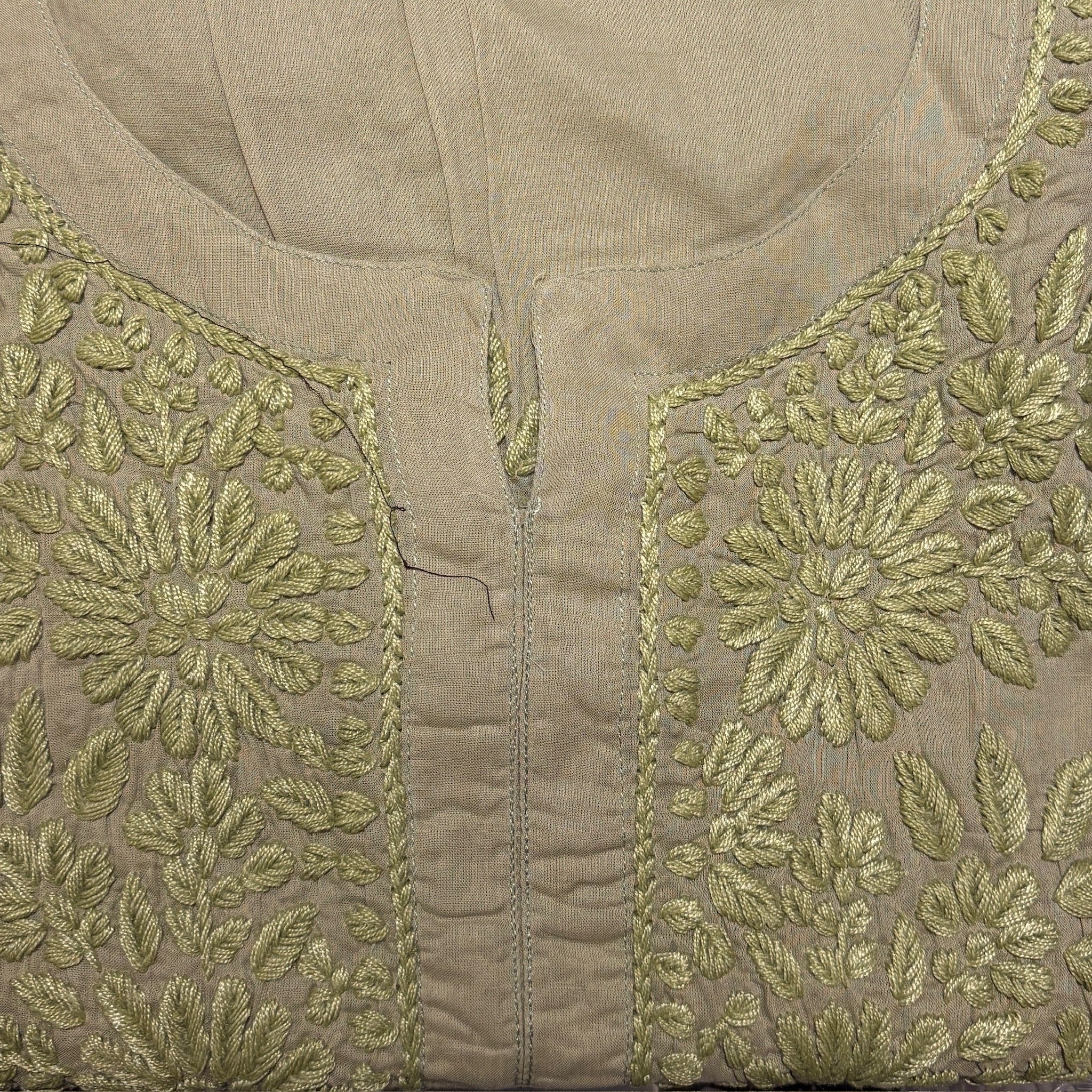 MA Short Embroidered Cotton Kurti-Size 38