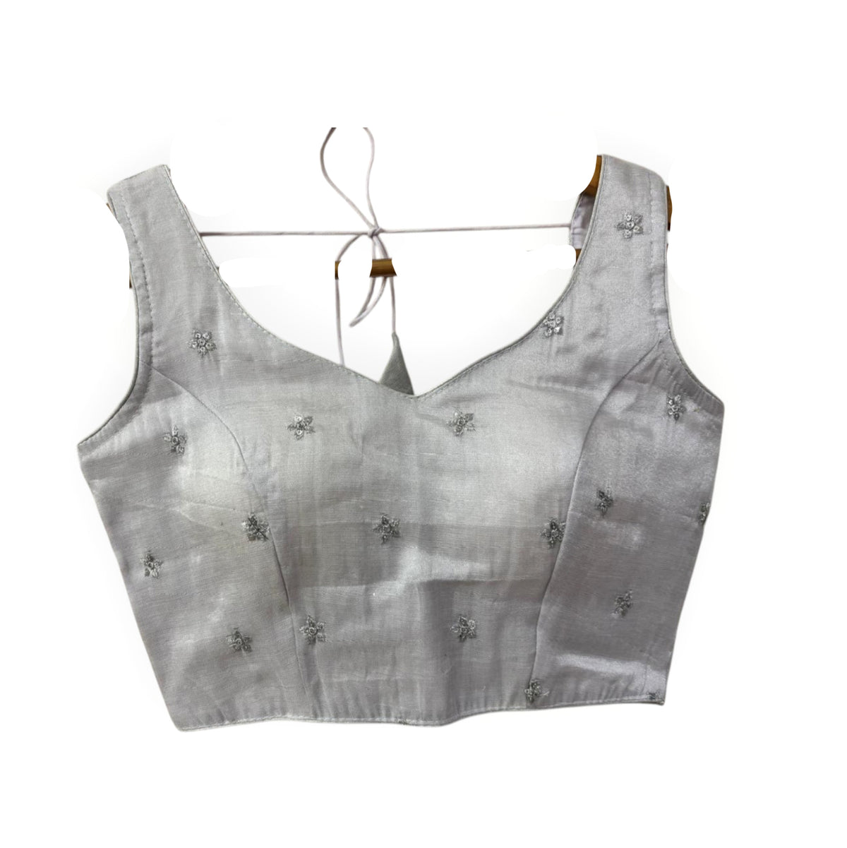 Silver Butta Choli Blouse-Size 32