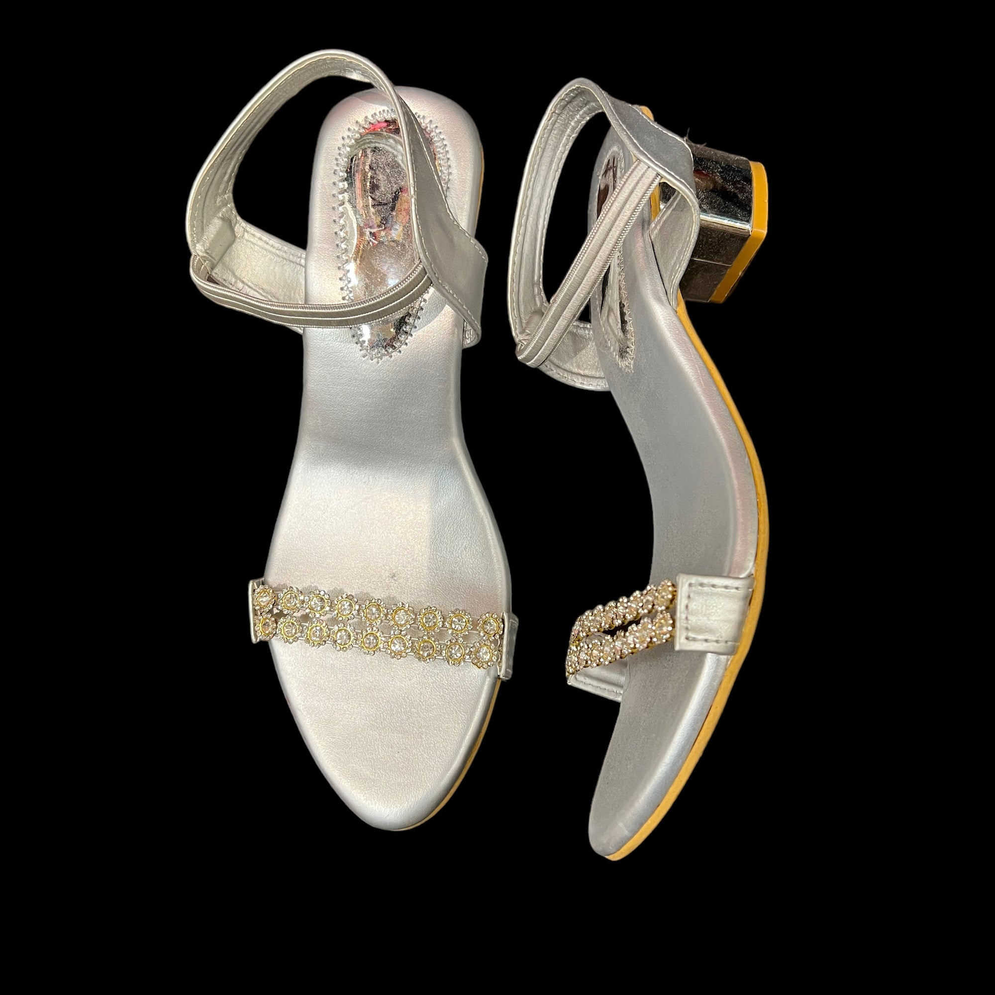 DT Gold or SIlver 2 Strap Sandals - Vintage India NYC