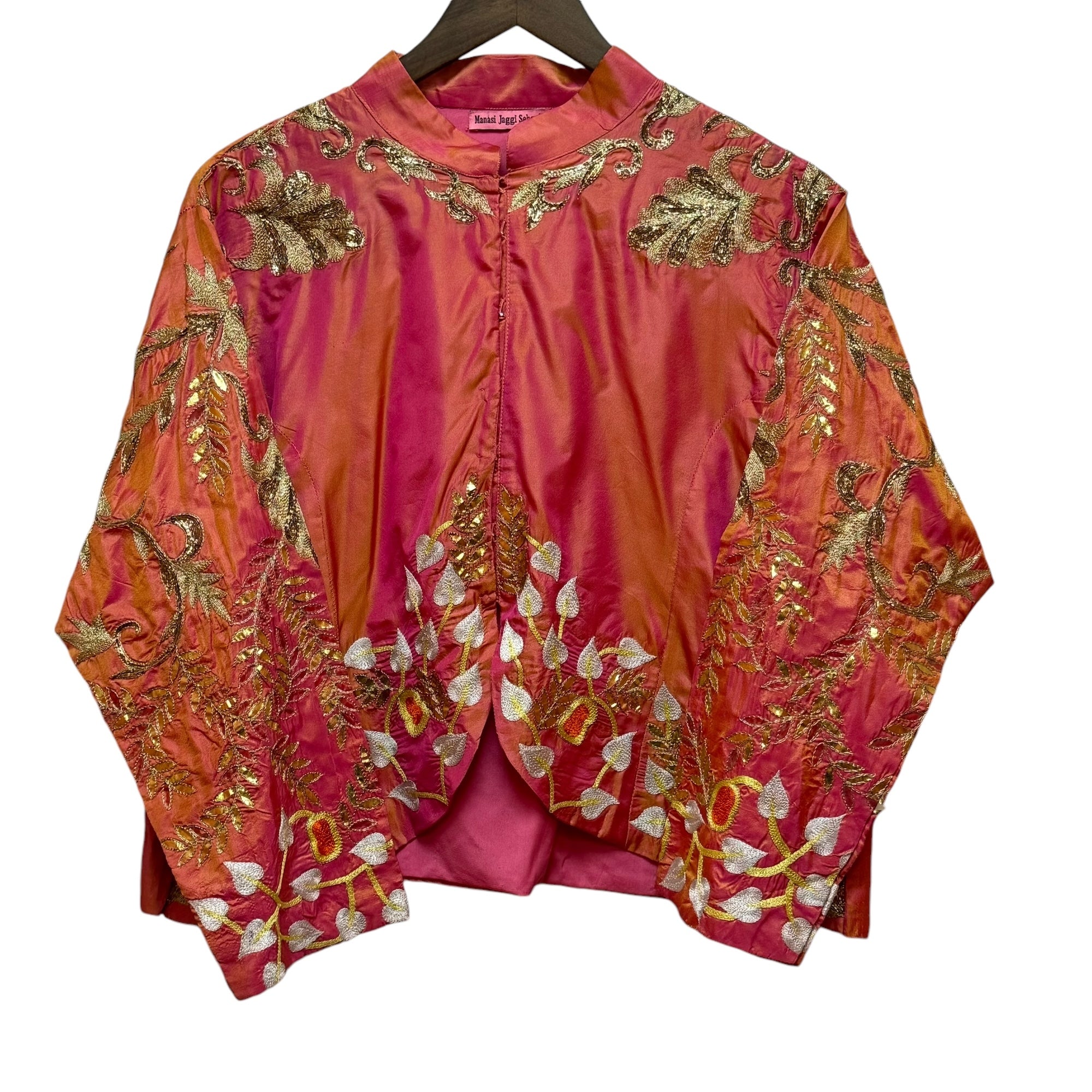 Iridescent Silk Gota & Zari Embroidered Jacket