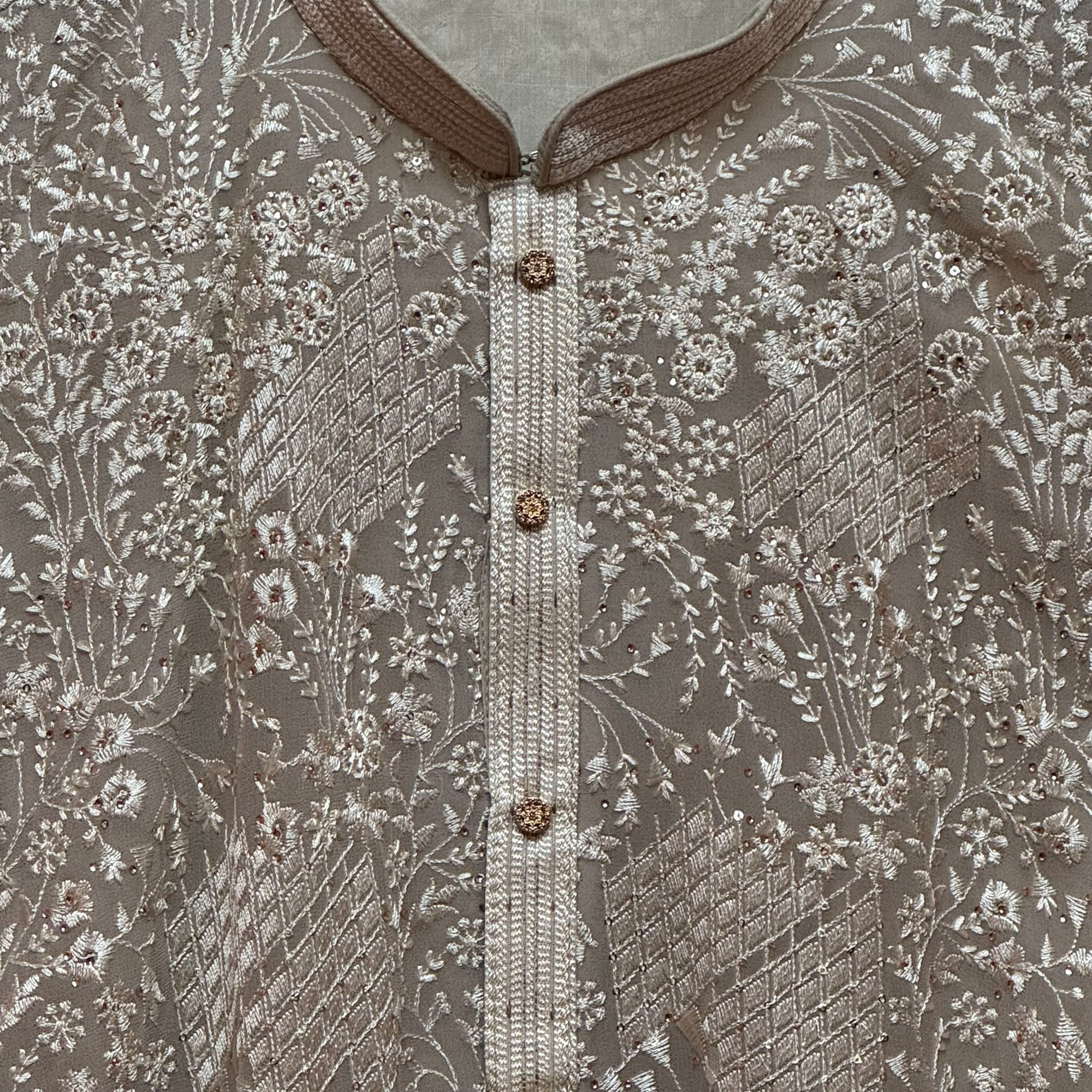 Heavy Embroidered Kurta with Gold - Colors - Vintage India NYC