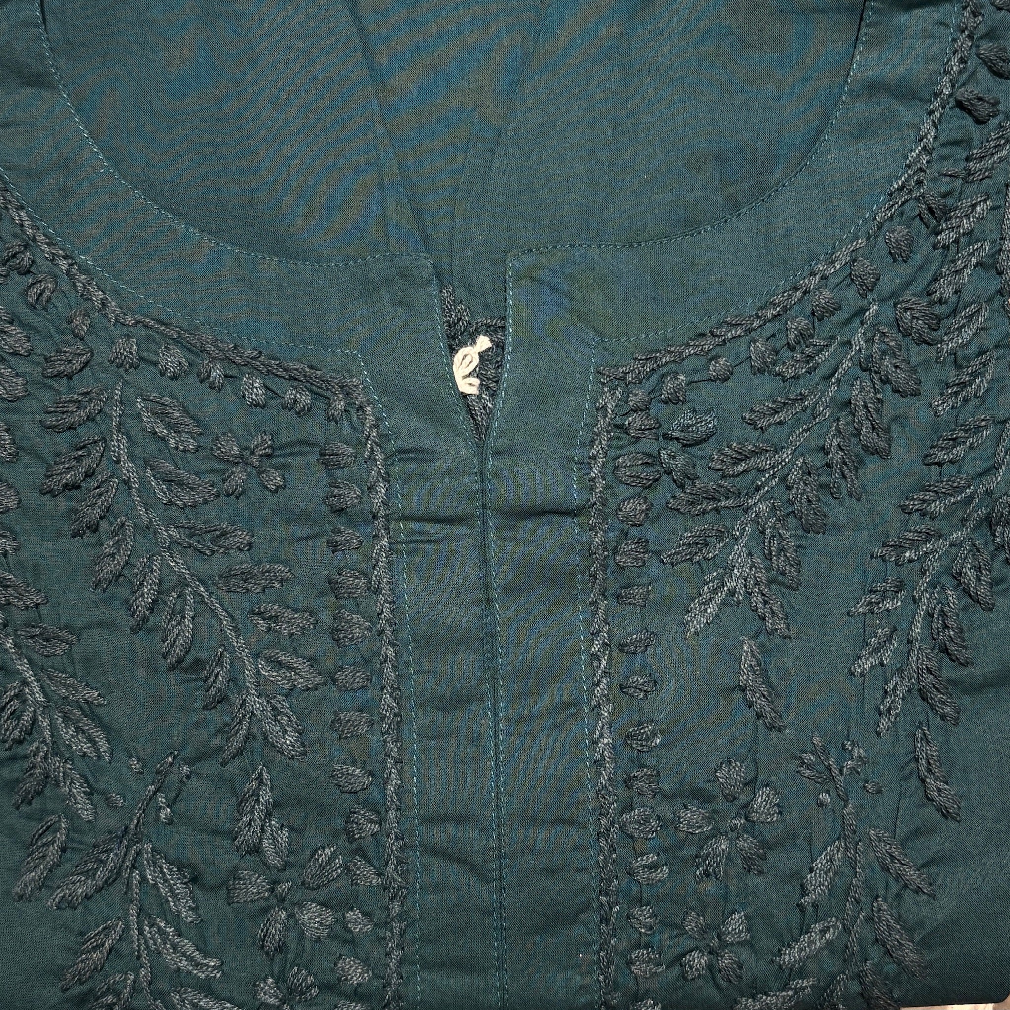 MA Short Embroidered Cotton Kurti-Size 38