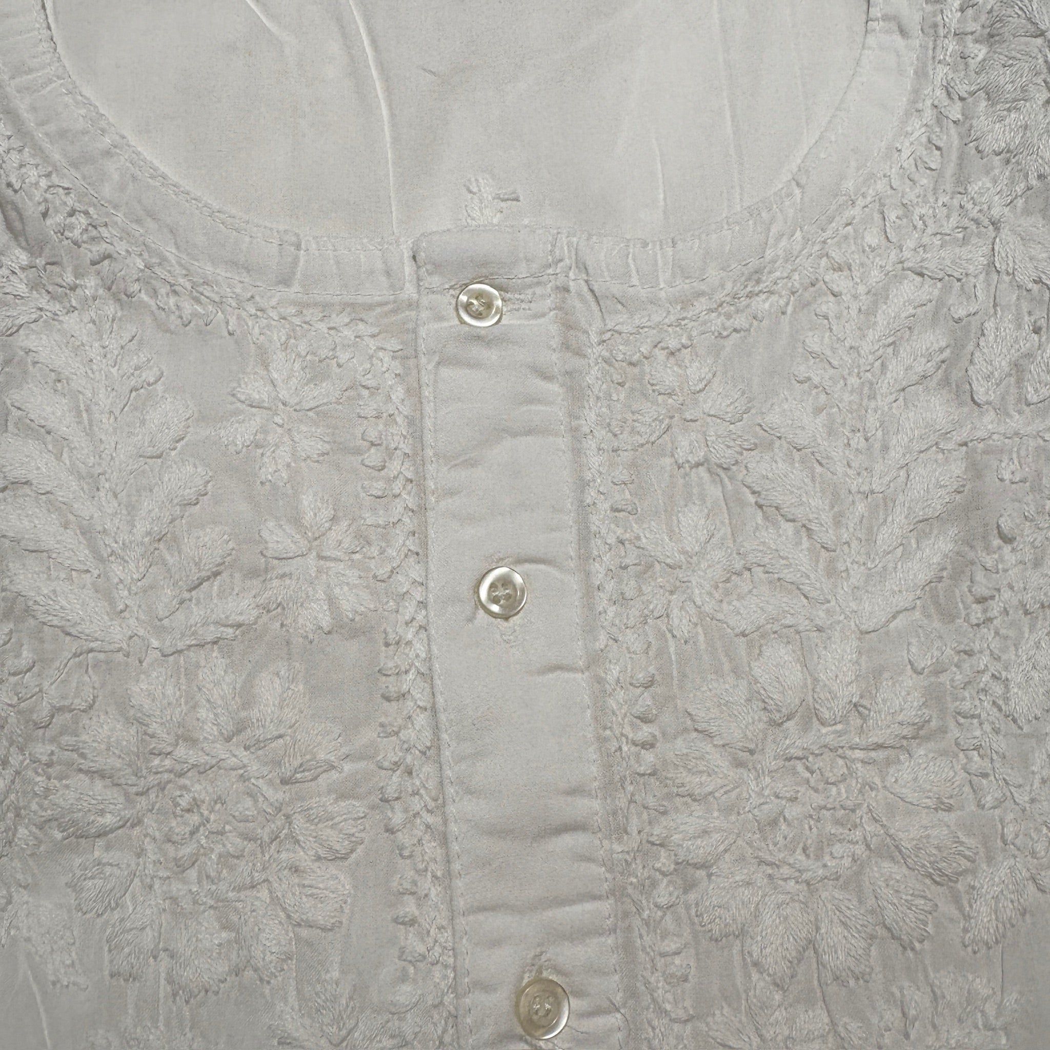 MA Short Embroidered Cotton Kurti-Size 38