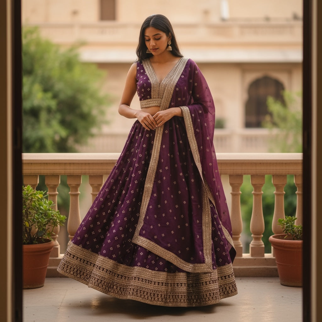 Bandhani Print Lehengas-2 Colors